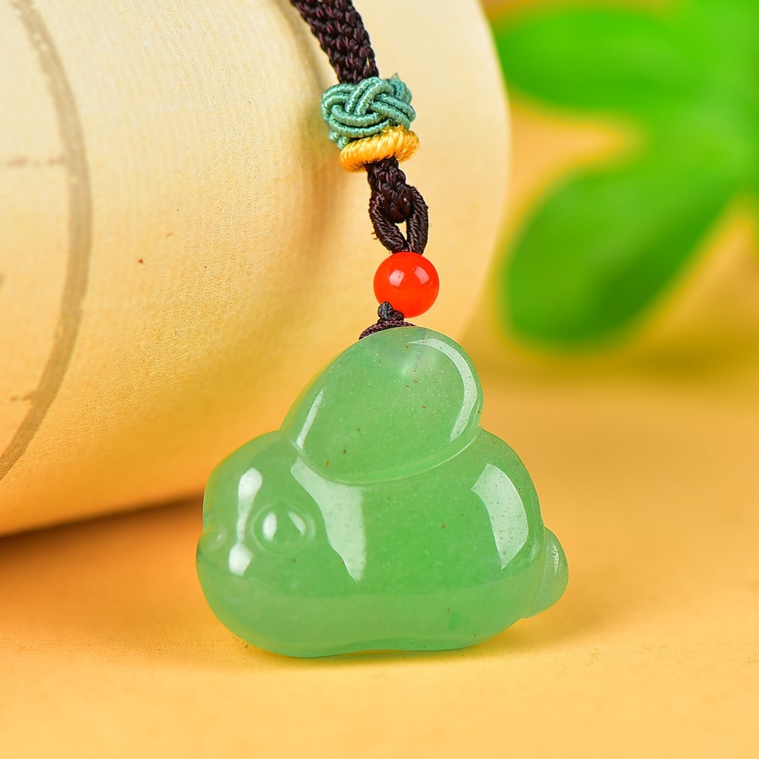 An Exquisite Greenish Jade Rabbit Pattern Pendant - 2