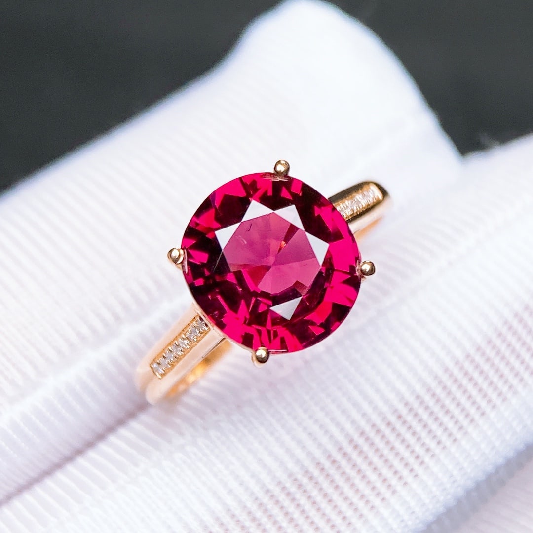 4.33Ctw Natural Garnet Ring - 3