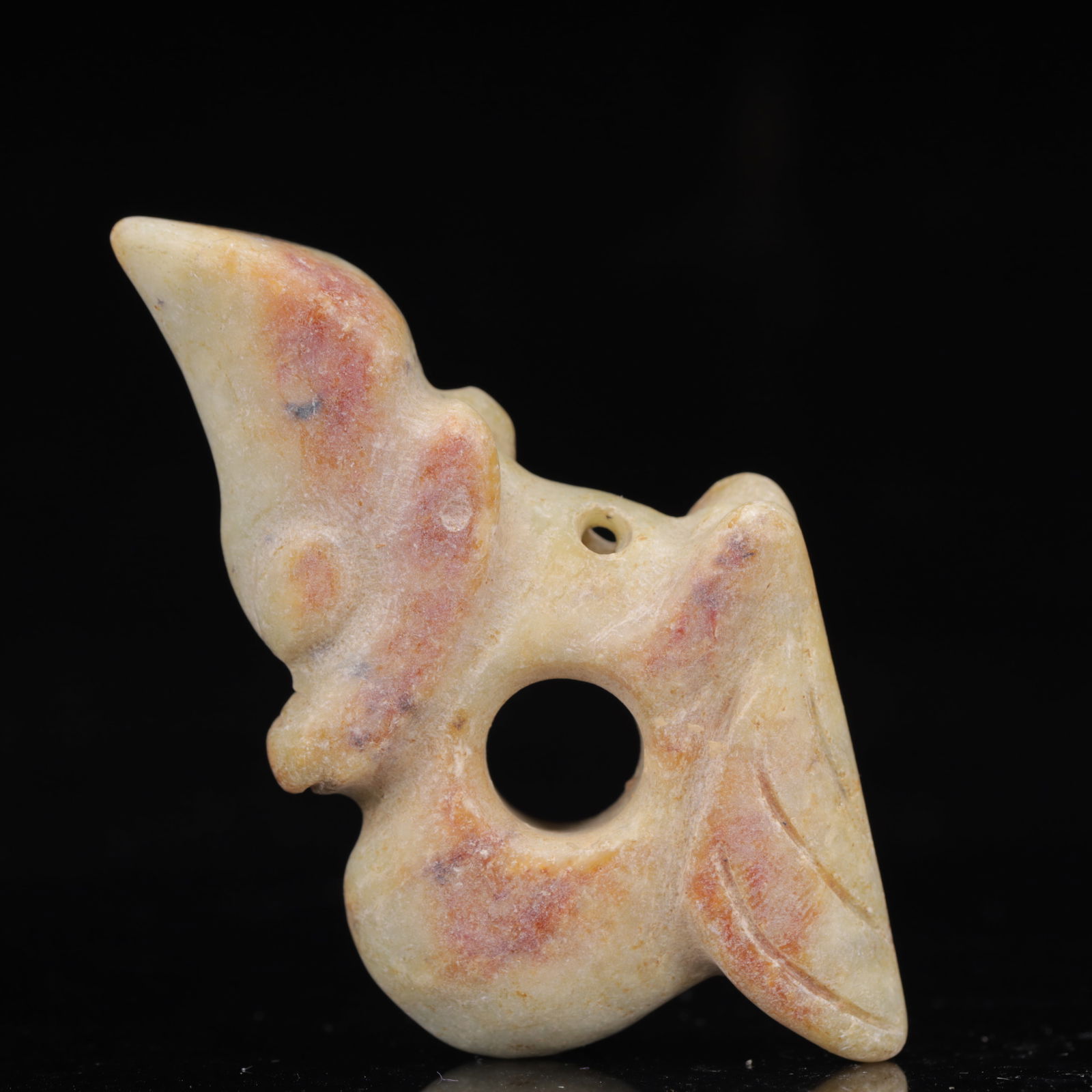 An Archaic Hongshan Culture Yellow Jade Figure Ornament: An Archaic Hongshan Culture Yellow Jade Figure Ornament,Ancient Time,China,Size:1.8inx0.8inx3.1in,Weight:104g 红山文化黄玉人物摆件,新&