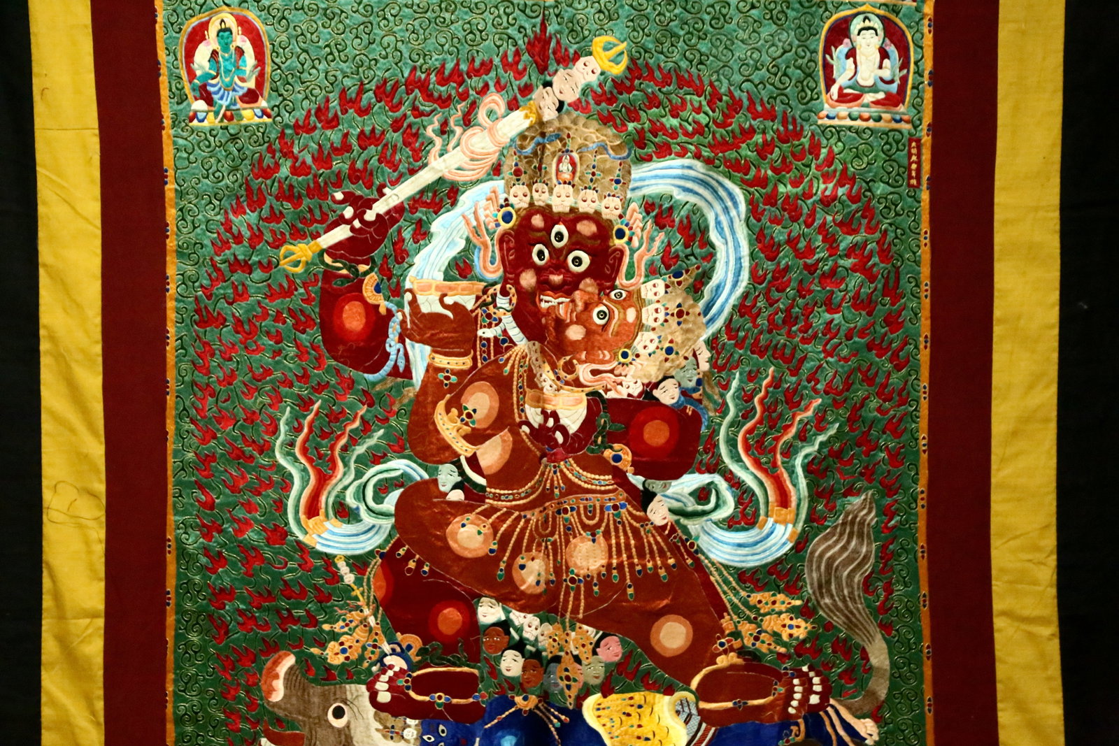 An Exquisite Embroidery Vajra Tangka - 7