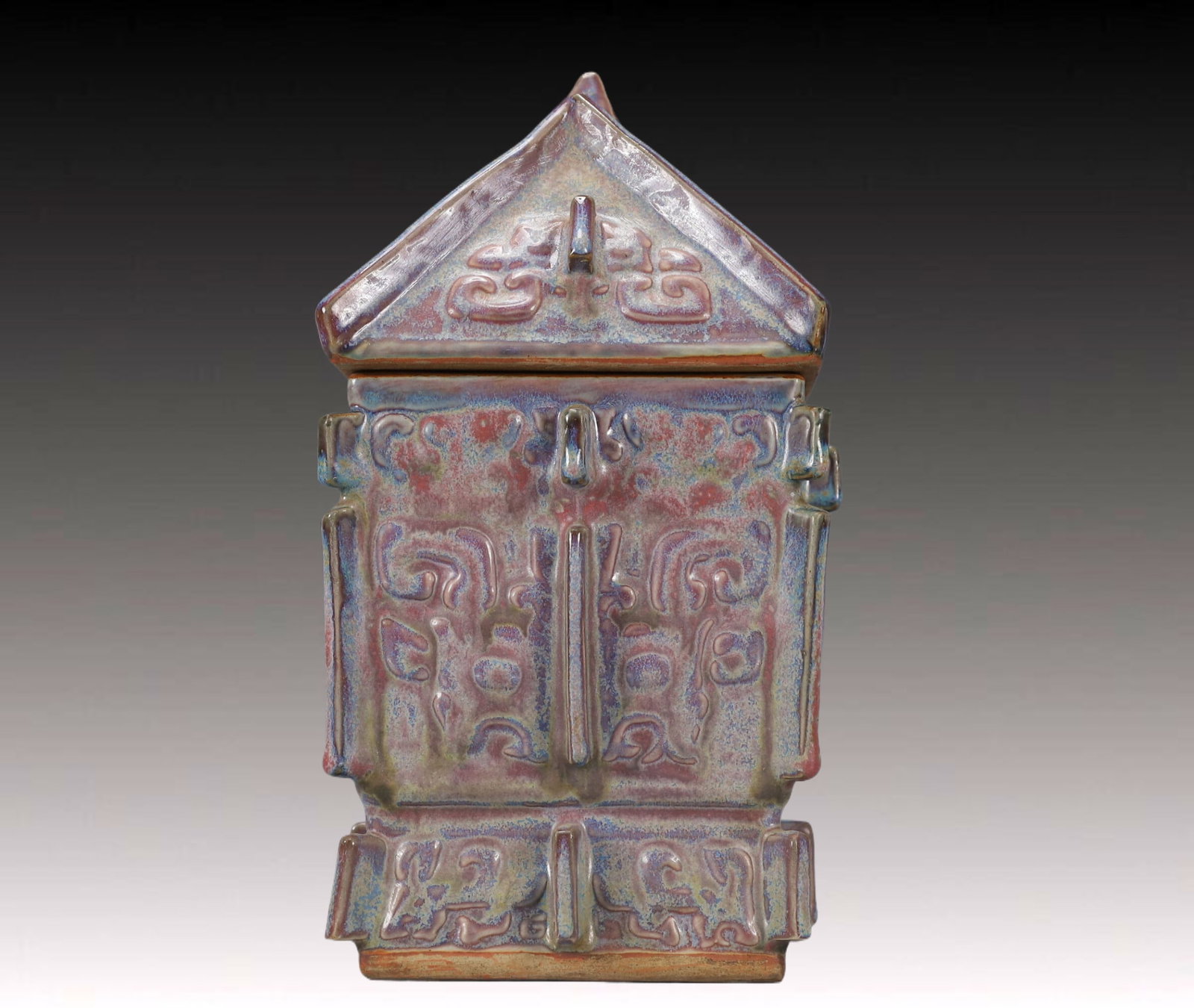 An Exquisite Jun yao Beast-Face Pattern Vase - 5