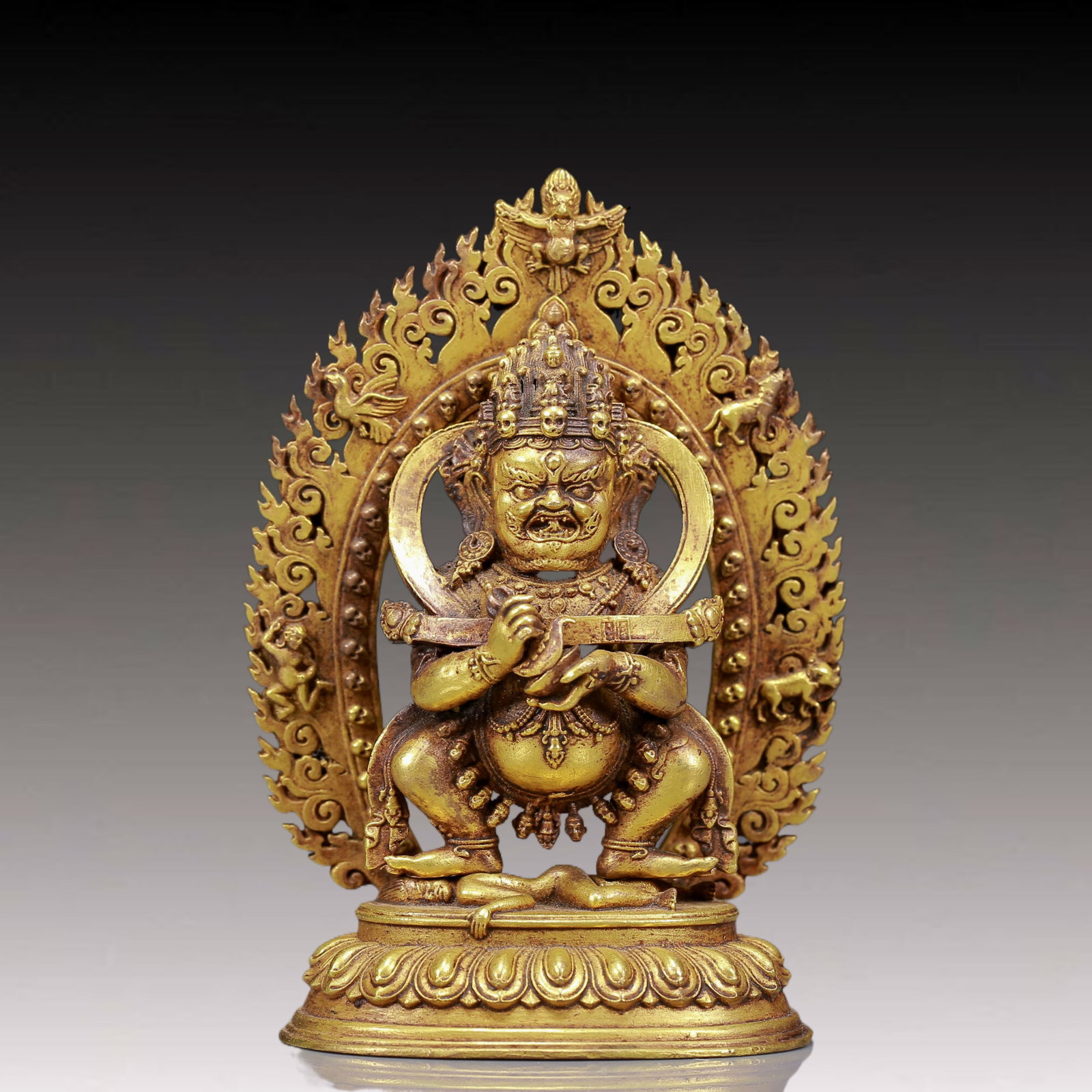 A Solemn Gilt Bronze Statue of Vajra (1 of 5)