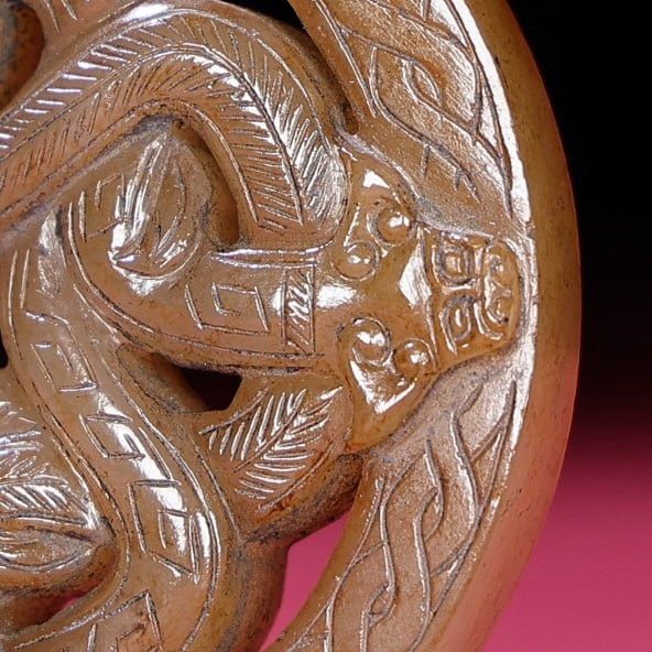 An Exquisite White Jade Auspicious Beast Pattern Pendant - 7