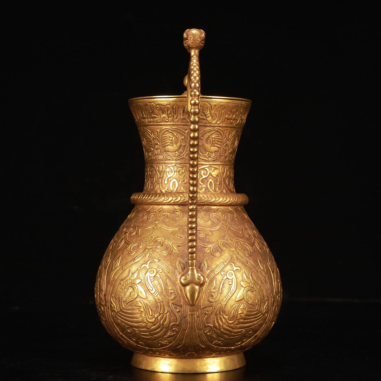An Exquisite Gilt Bronze Auspicious Beast Pattern Ewer - 5