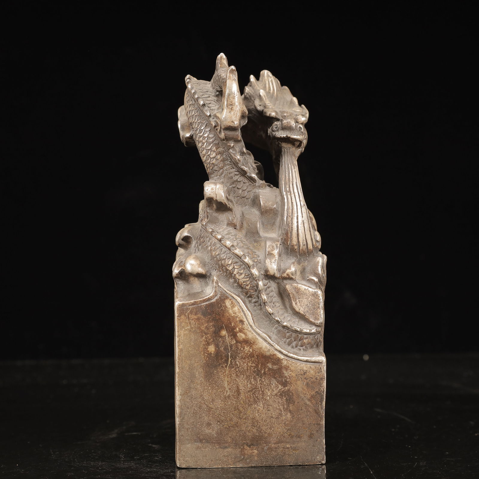 An Exquisite Silver Dragon Pattern Seal - 6