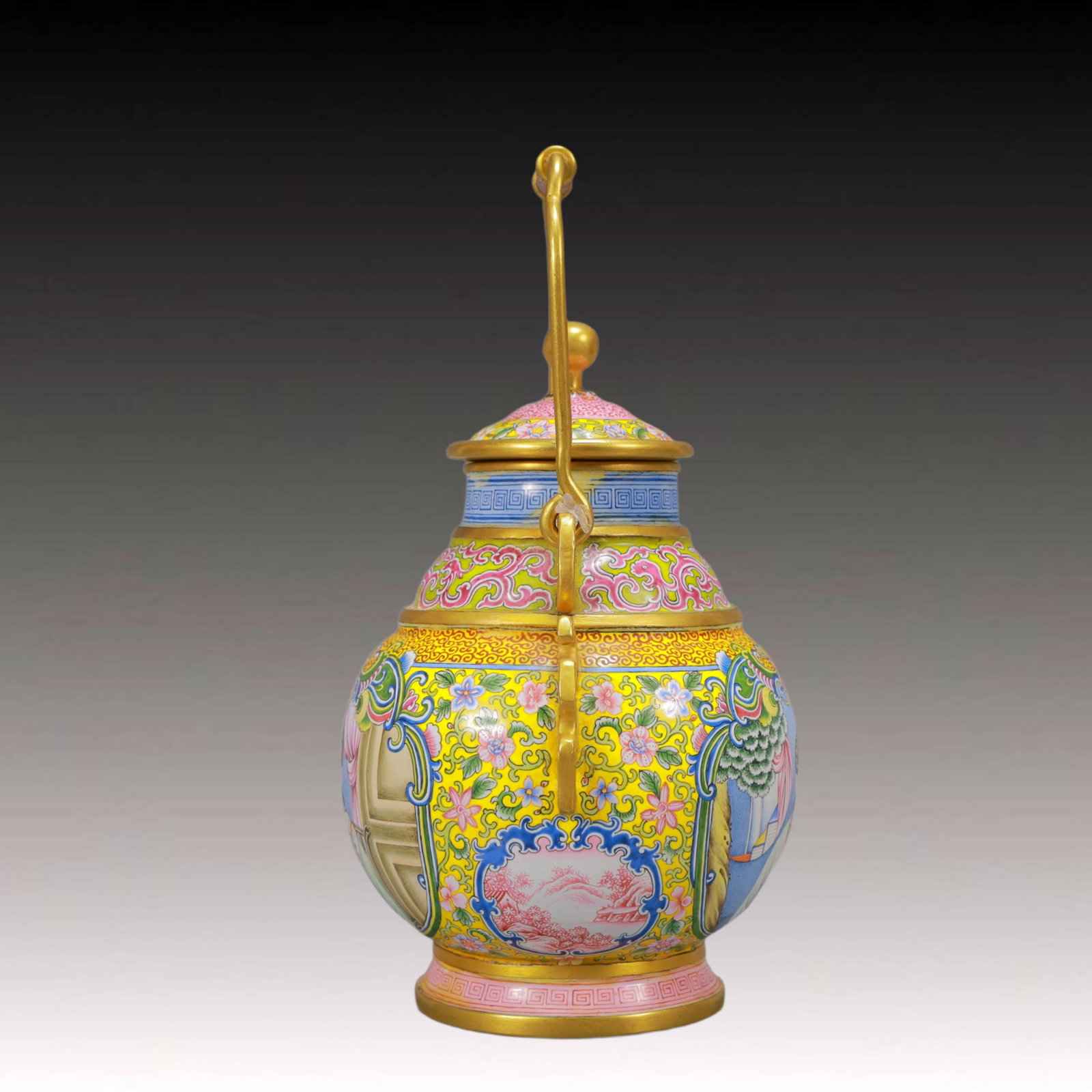 An Exquisite Painted Enamel Figure Pattern Jar - 6