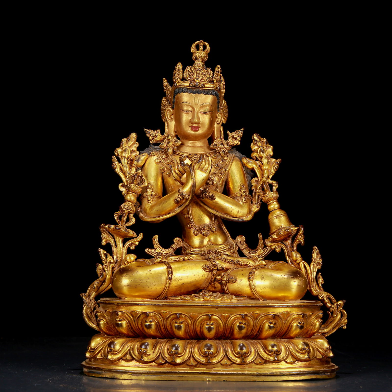 stunning gilt bronze statue of Tara (1 of 12)