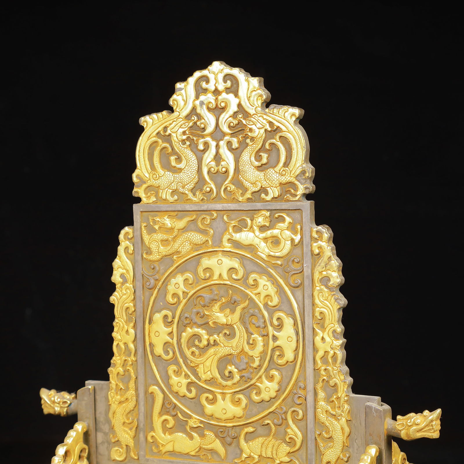 An Exquisite Gilt Silver Auspicious Beast Pattern Screen - 5