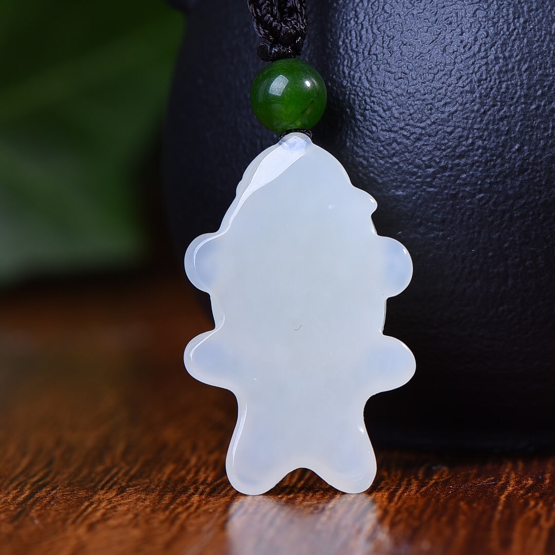 An Exquisite White Jade Monkey Pendant - 5