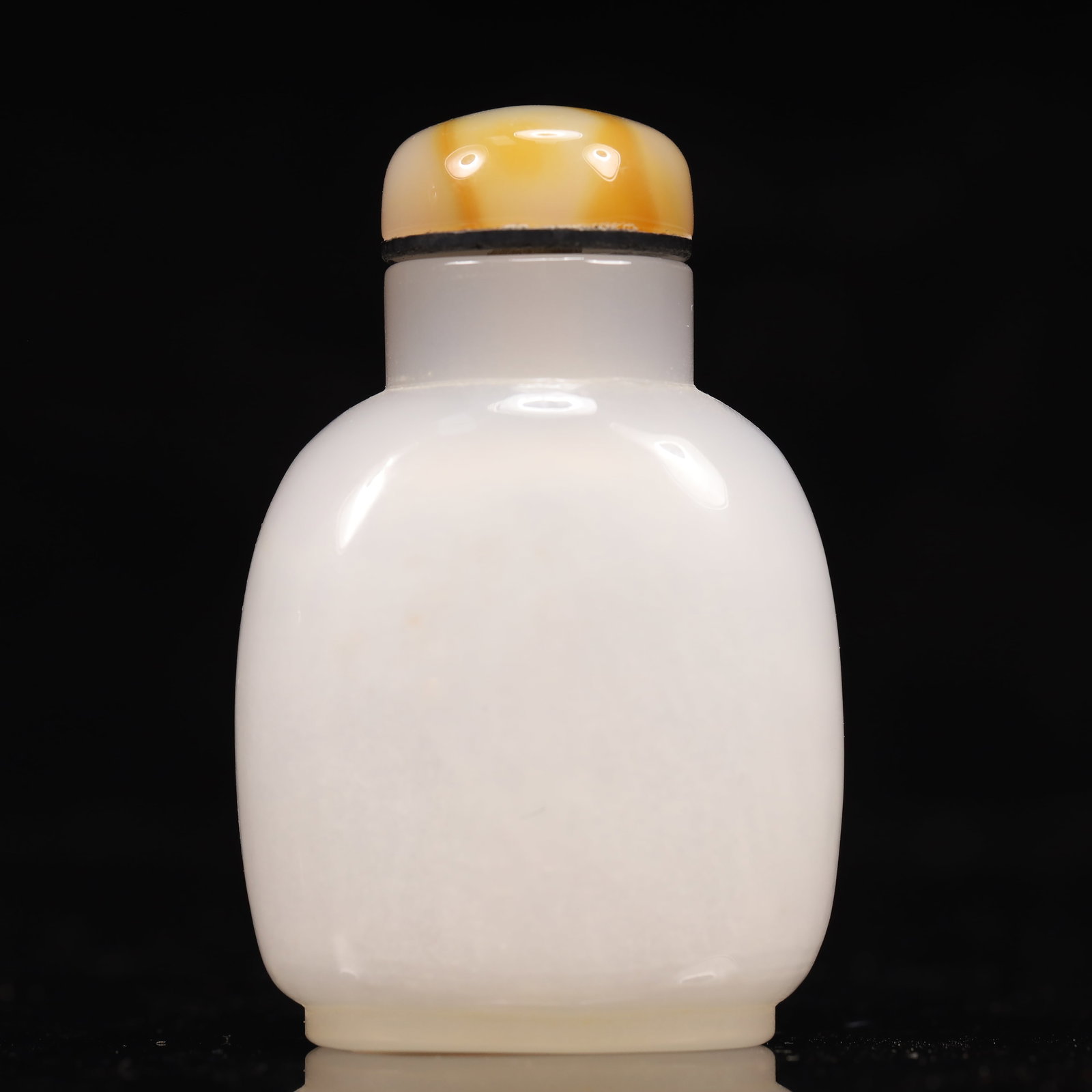 An Exquisite Agate Crane Pattern Snuff Bottle - 5