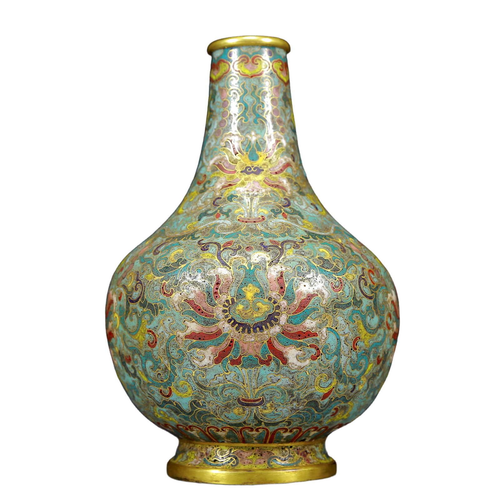 An Exquisite Cloisonne Lotus Pattern Vase (1 of 9)