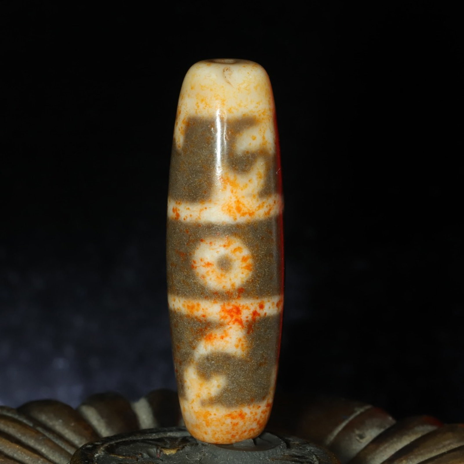 An Exquisite Three Eyes Dzi Bead Pendant (1 of 9)