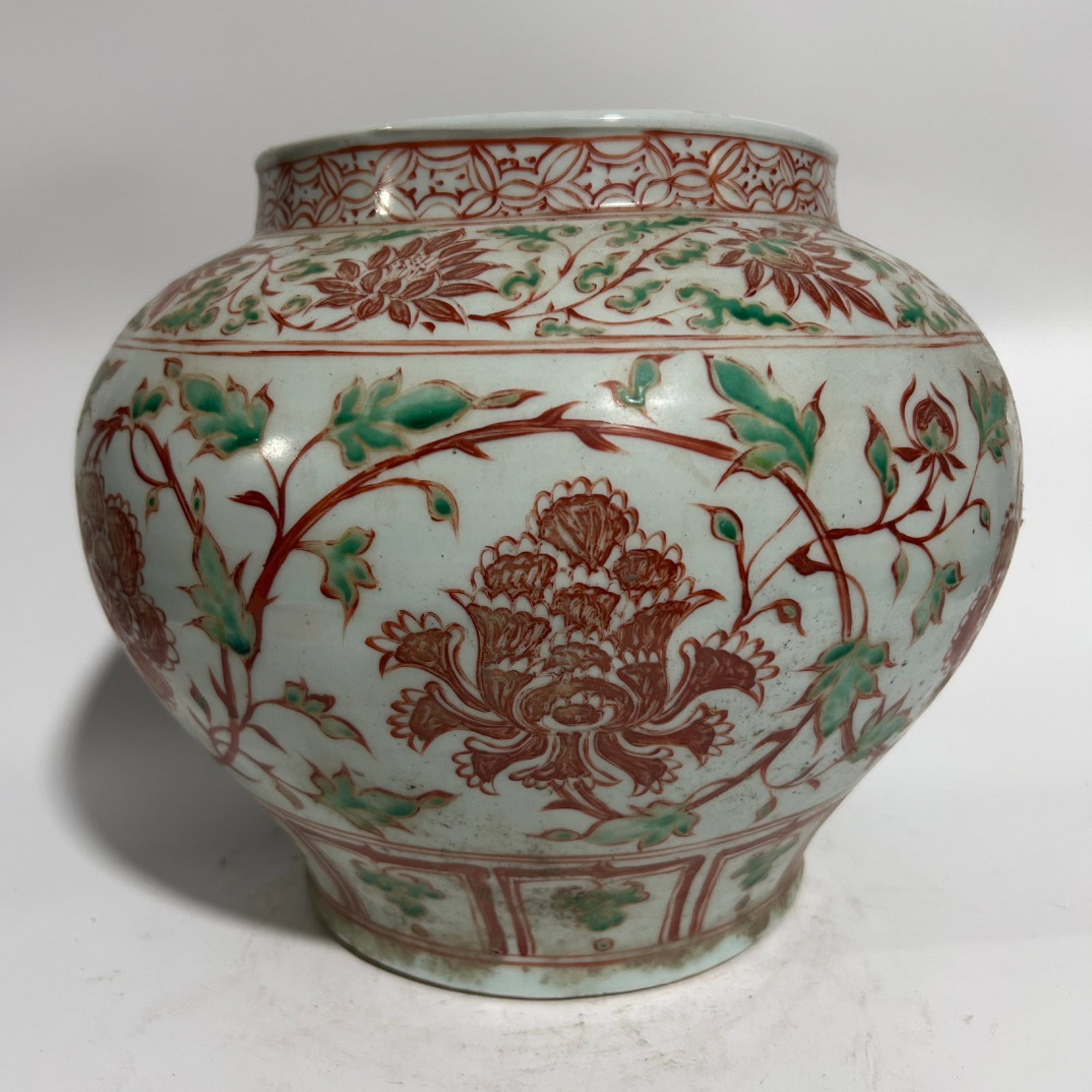 A Rare Doucai Peony Pattern Jar (1 of 7)