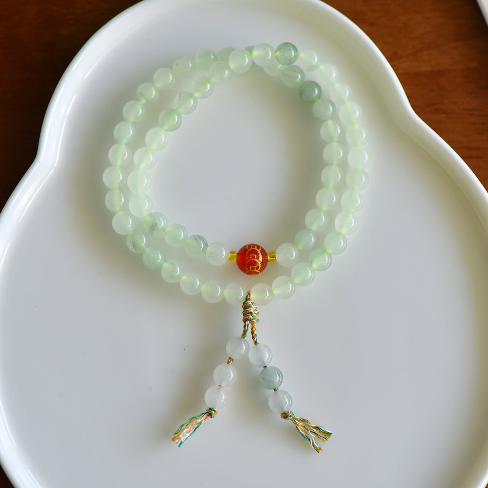 An Exquisite Greenish Jade Bracelets (1 of 5)
