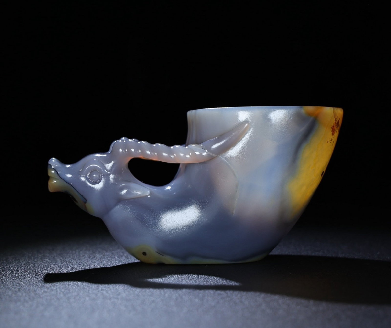 An Exquisite Agate Buffalo-head Cup (1 of 9)