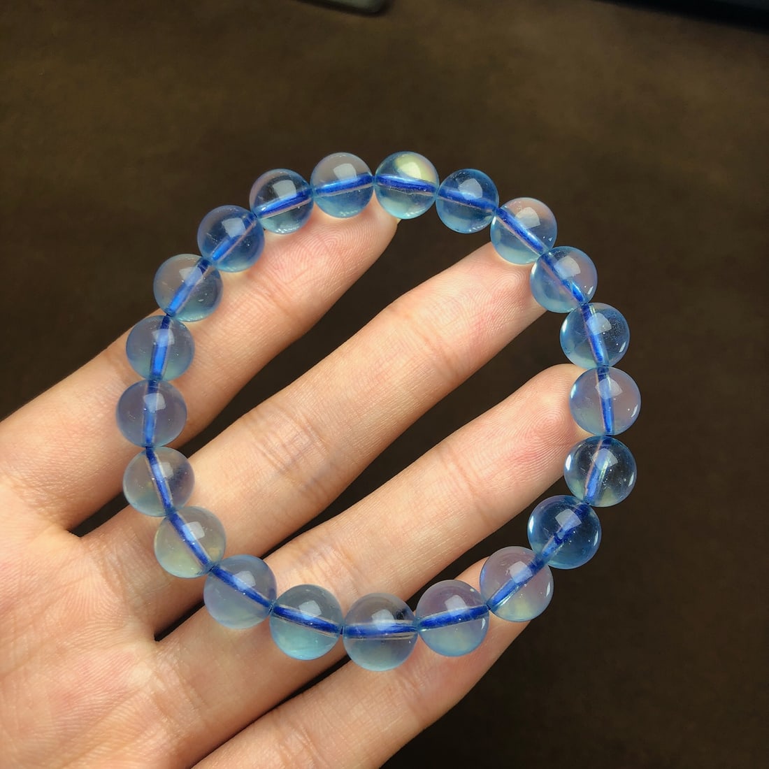 An Exquisite Aquamarine Bracelets: An Exquisite Aquamarine Bracelets,Size: 9.3mm, Weight:22.3g 海蓝宝手串