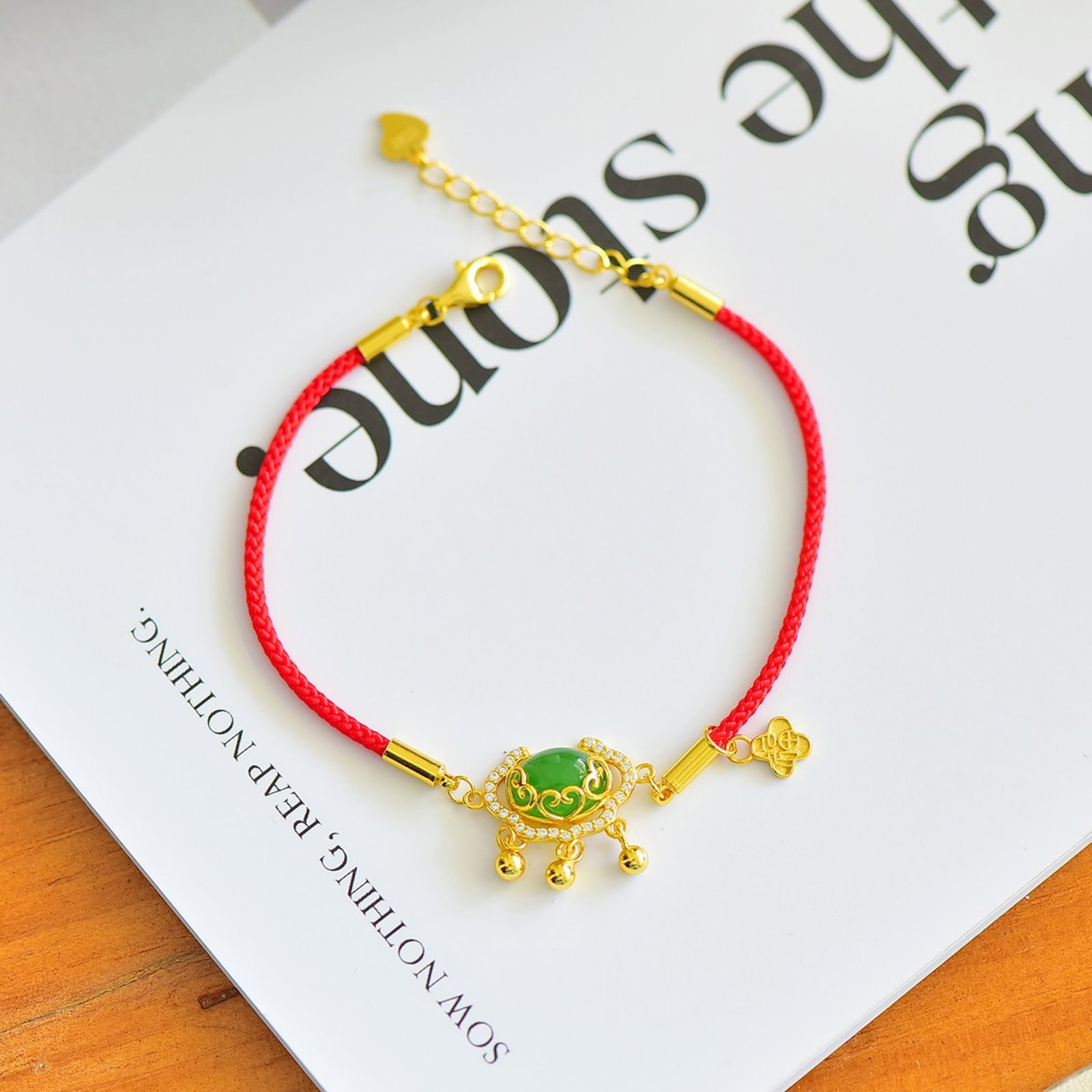An Exquisite Sterling Silver-Gold Plated Inlaid Jasper Bracelets,Inlaid Gems: An Exquisite Sterling Silver-Gold Plated Inlaid Jasper Bracelets,Inlaid Gems,Size:7mmx9mm