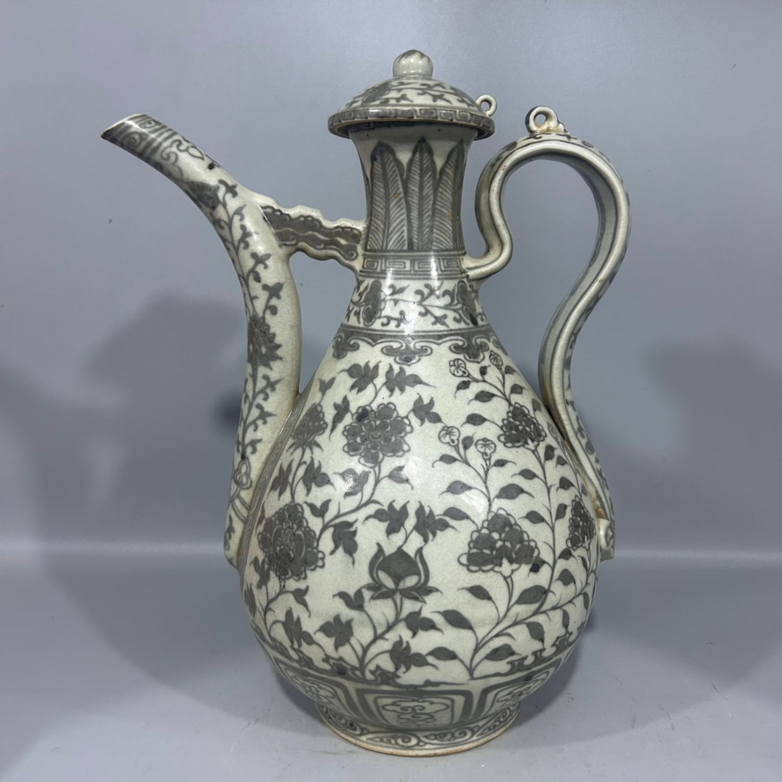 A Rare Underglaze-Red Lotus Pattern Ewer (1 of 7)