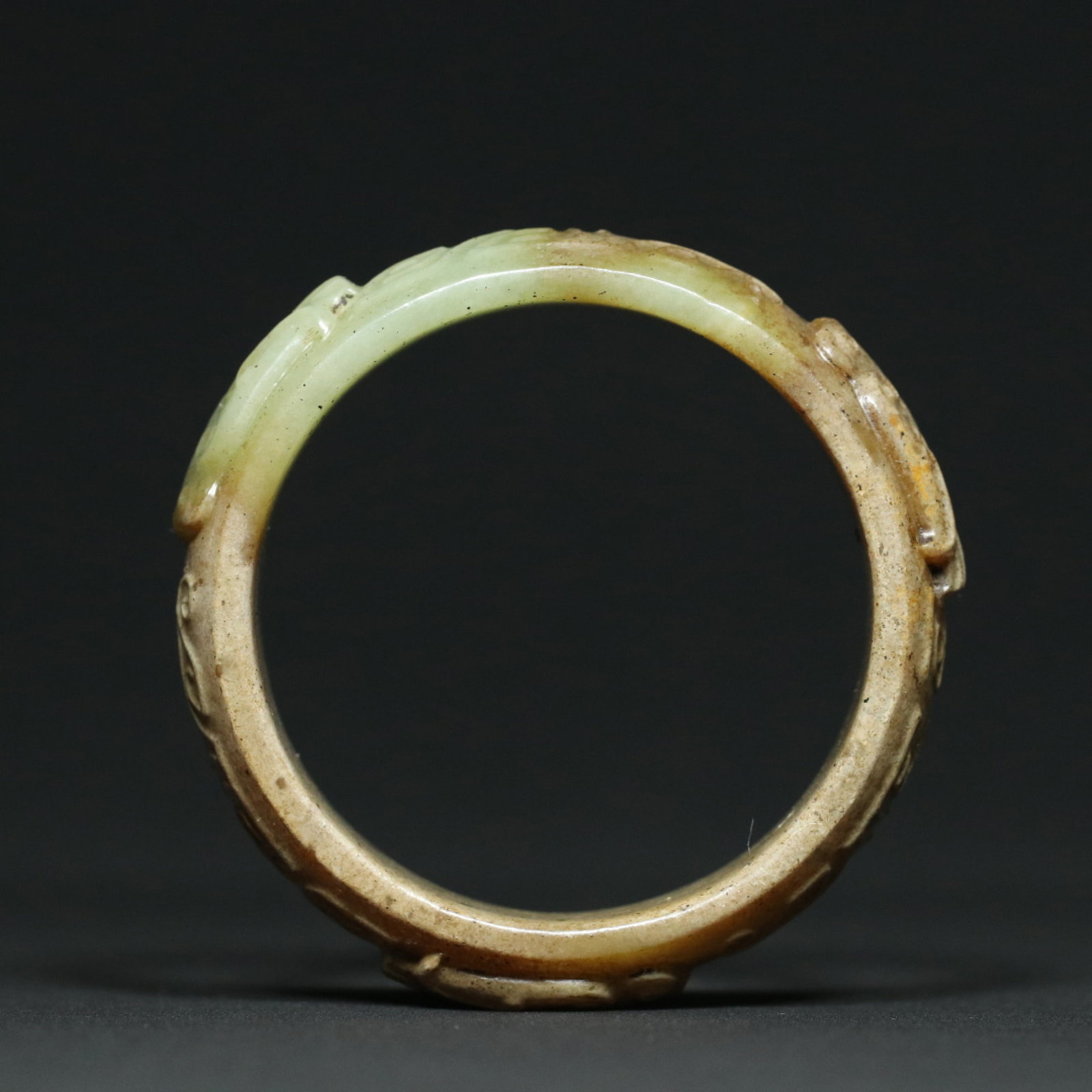 An Exquisite White Jade Cicada Pattern Bracelets - 2