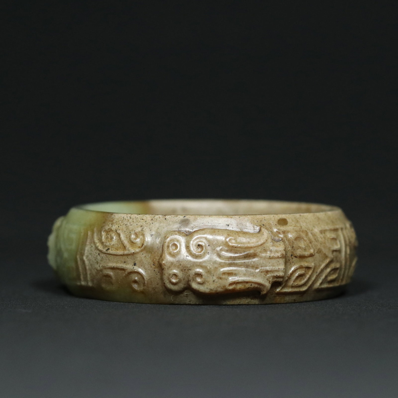 An Exquisite White Jade Cicada Pattern Bracelets - 7