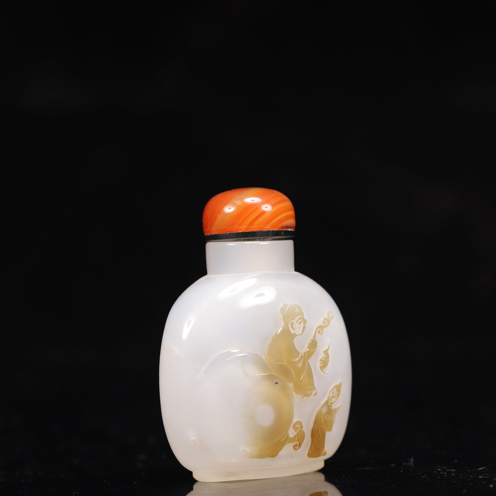 An Exquisite Agate Figure Pattern Snuff Bottle - 3