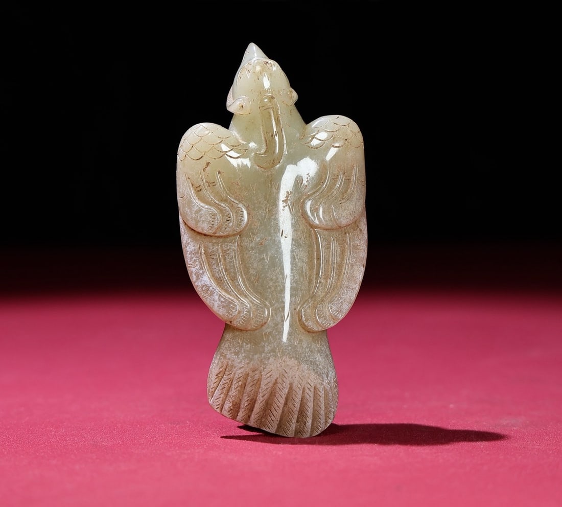 An Exquisite White Jade Phoenix Hand Piece: An Exquisite White Jade Phoenix Hand Piece,Qing Dynasty,China,Size:95mmx45mmx25mm,Weight:121g ??????,????