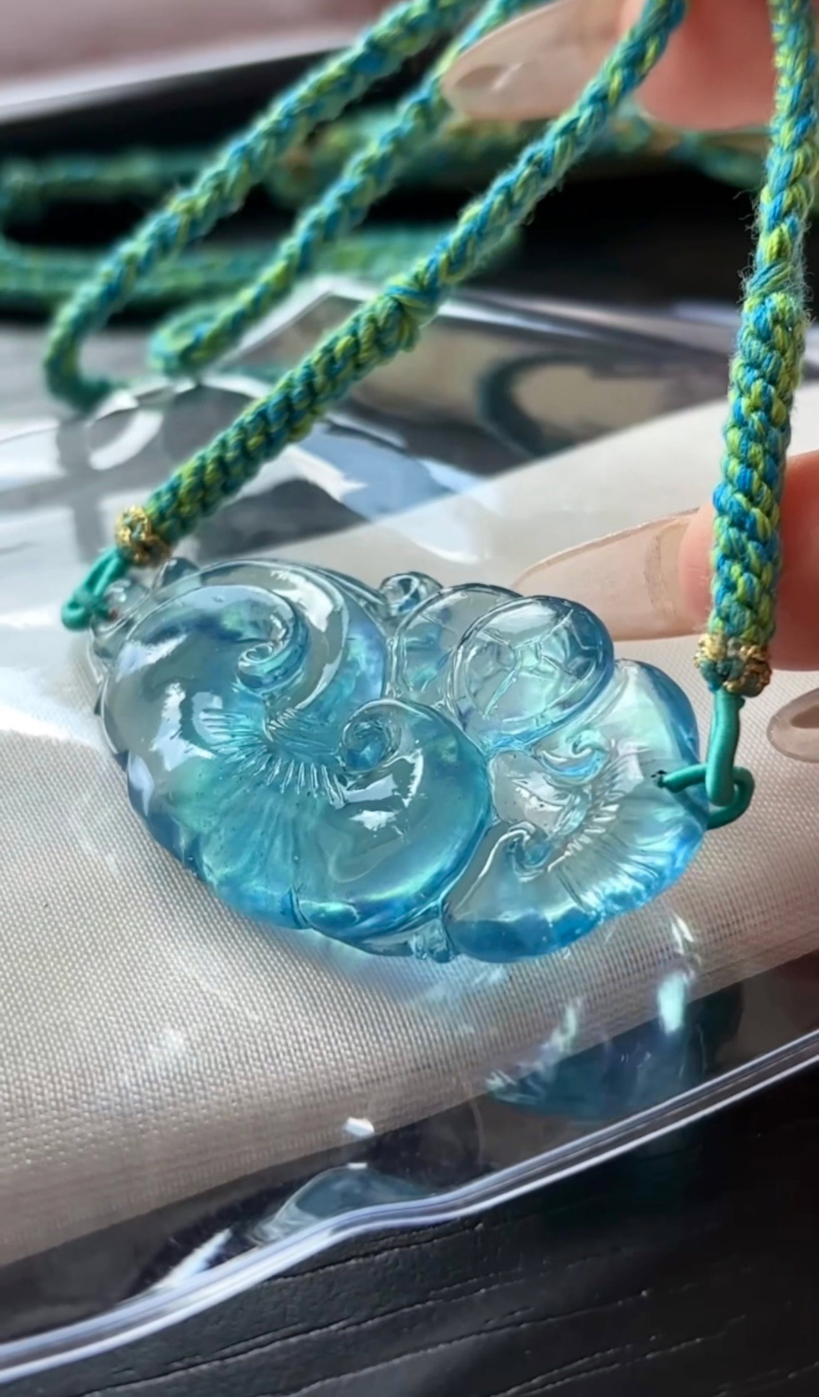 An Exquisite Aquamarine Pendant: An Exquisite Aquamarine Pendant,Size: 50mmx27mmx9mm,Total Weight:20.6g ???????