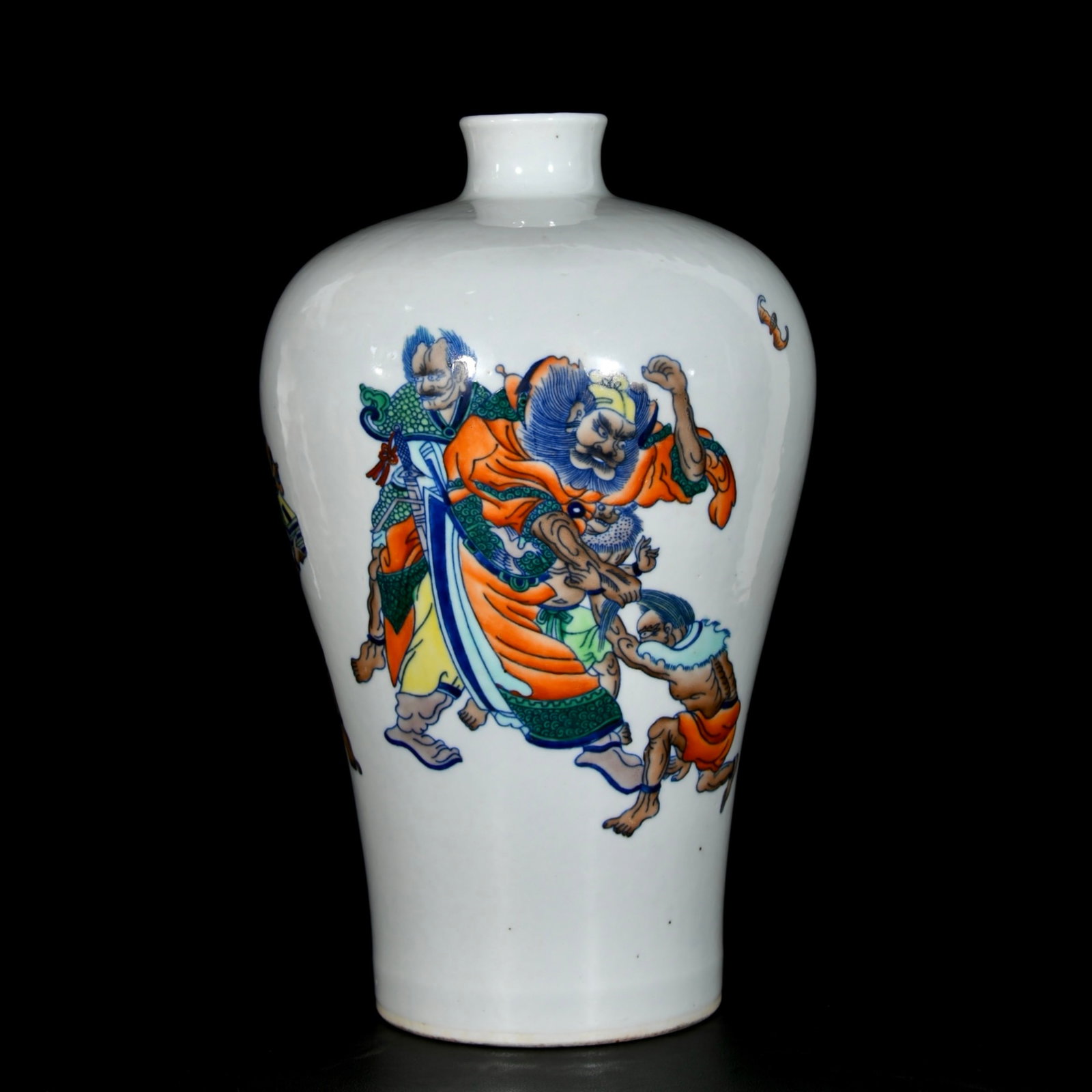 A Rare Doucai Character and Story Pattern Vase: A Rare Doucai Character and Story Pattern Vase,Qing Dynasty, China,Kangxi Six-character Mark,Size:12.6inx7.9in