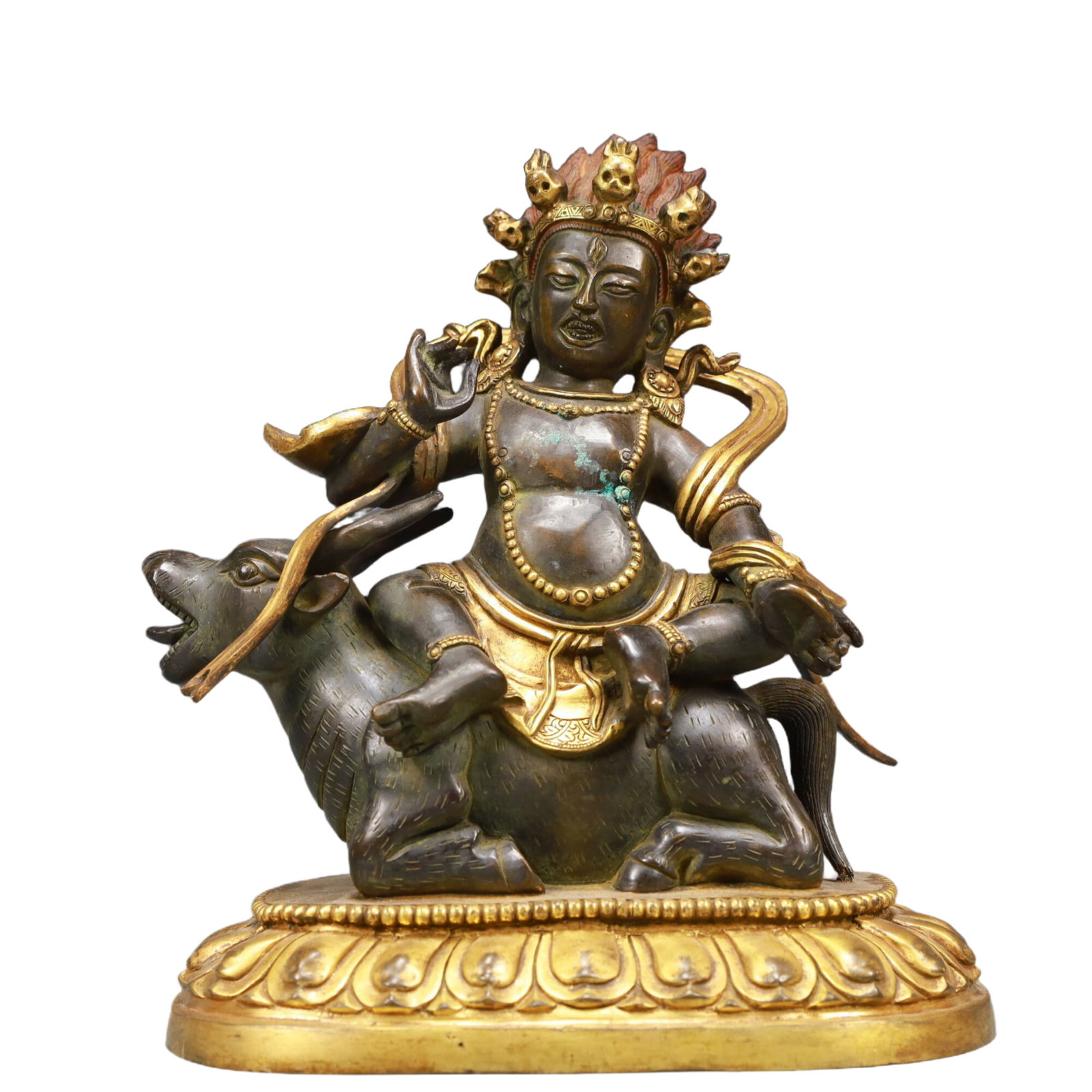 A Solemn Bronze Statue of Vajra: A Solemn Bronze Statue of Vajra,Qing Dynasty, China,Size:7.1inx4.3inx8.7in Weight:3750g 铜金刚像,中国清代