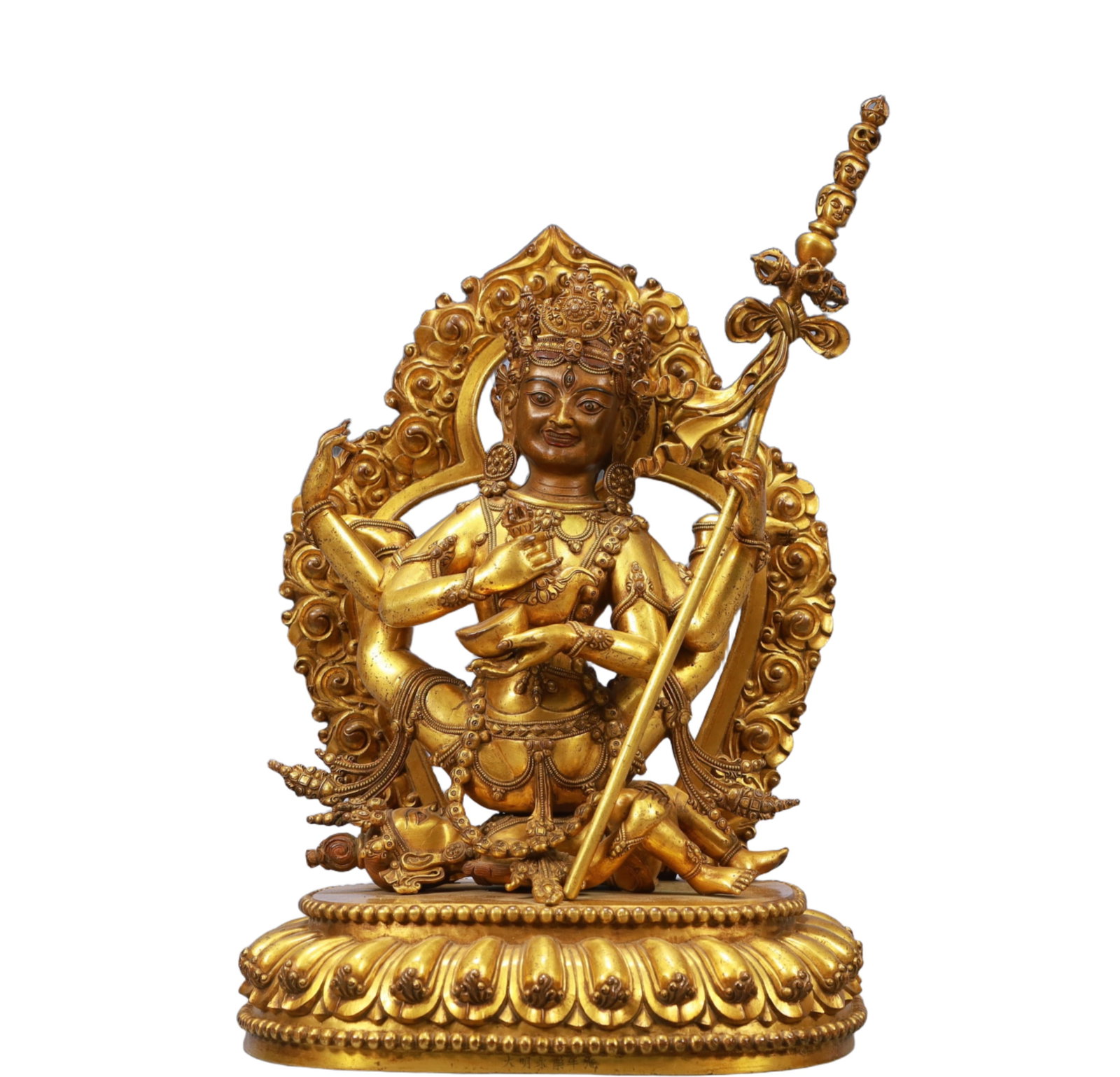 A Solemn Gilt Bronze Statue of Tara: A Solemn Gilt Bronze Statue of Tara,Ming Dynasty, China,Size:8.9inx6.7inx14.2in Weight:8850g 铜鎏金度母像,中国明代