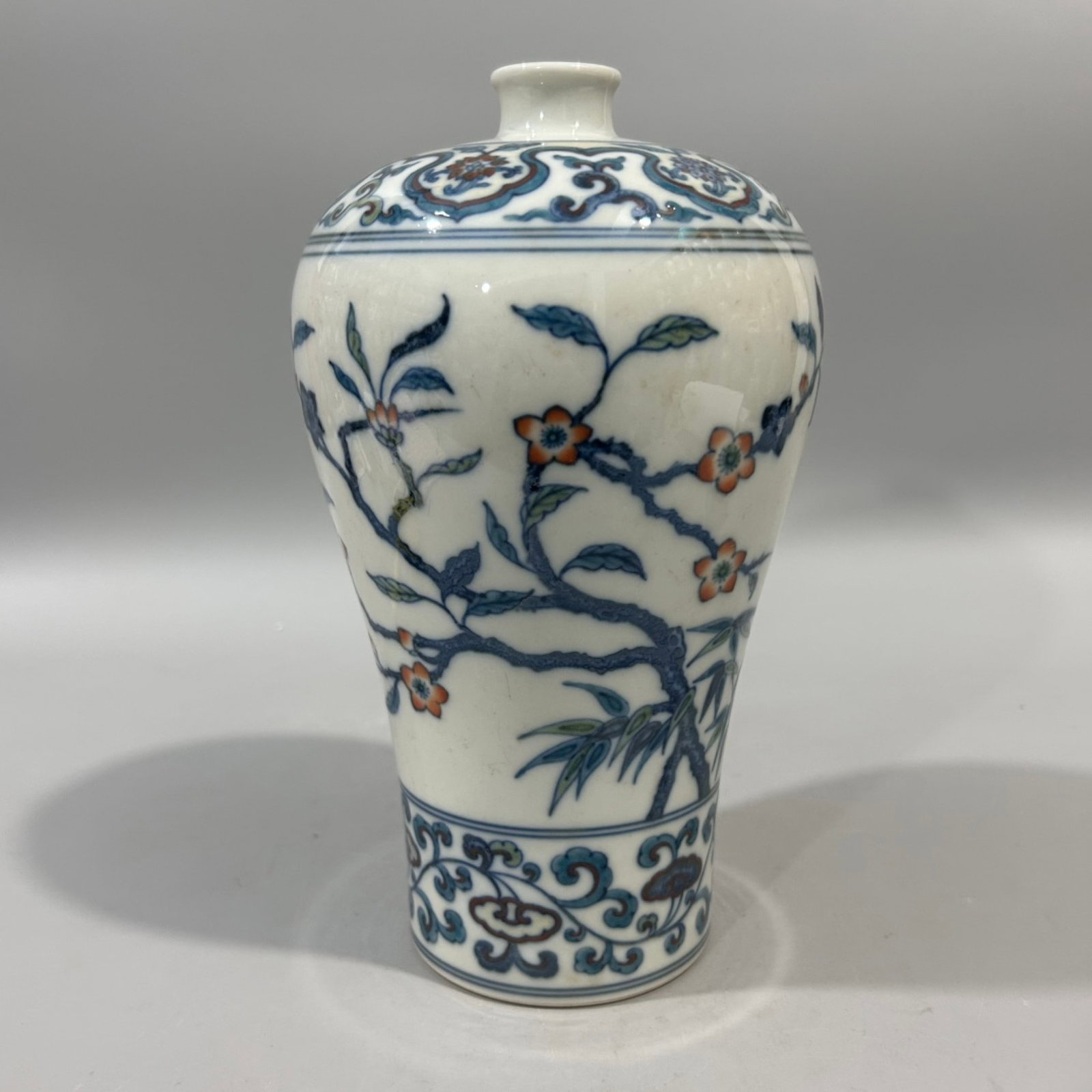 An Exquisite Doucai Plum Blossom Pattern Vase (1 of 7)