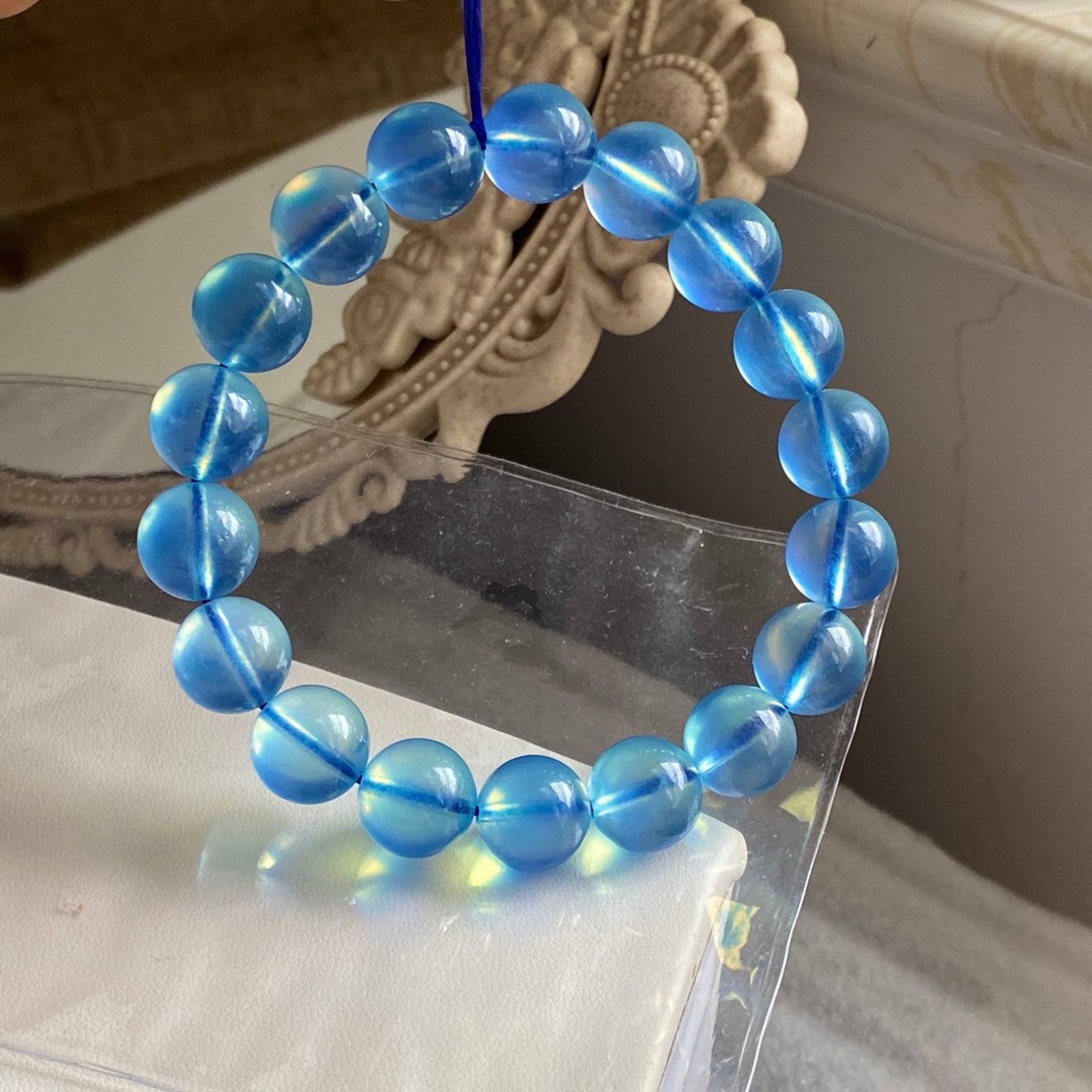 An Exquisite Aquamarine Bracelets: An Exquisite Aquamarine Bracelets,Size:11.8mm,Weight:37.7g 海蓝宝手链