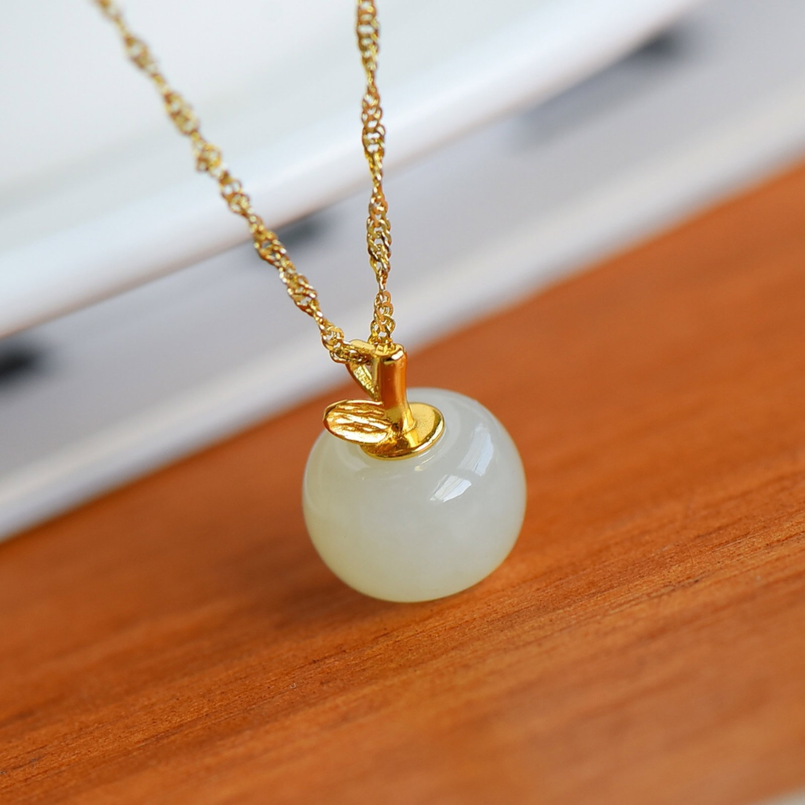 An Exquisite Sterling Silver-Gold Plated Inlaid White Jade Pendant: An Exquisite Sterling Silver-Gold Plated Inlaid White Jade Pendant,Size:13mmx13mm 纯银镀金镶白玉吊坠
