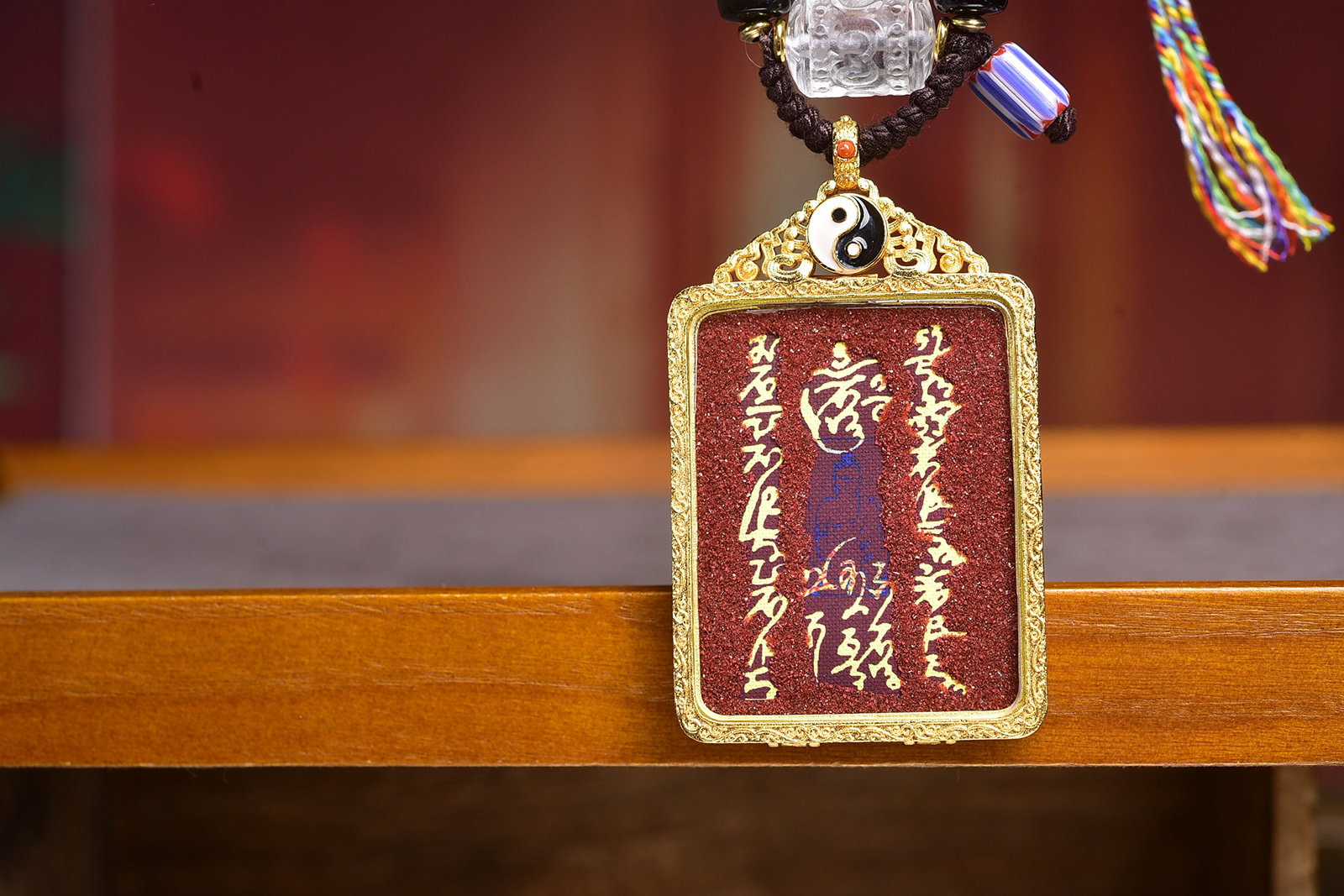 An Exquisite Tangka Pendant,With Cinnabar (1 of 6)