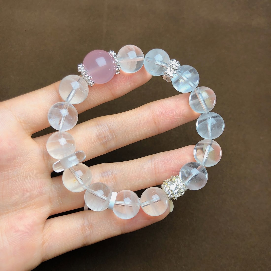 An Exquisite Crystal Bracelets: An Exquisite Crystal Bracelets,Size:12.4mm,14.4mm,Weight:44.9g 水晶手串