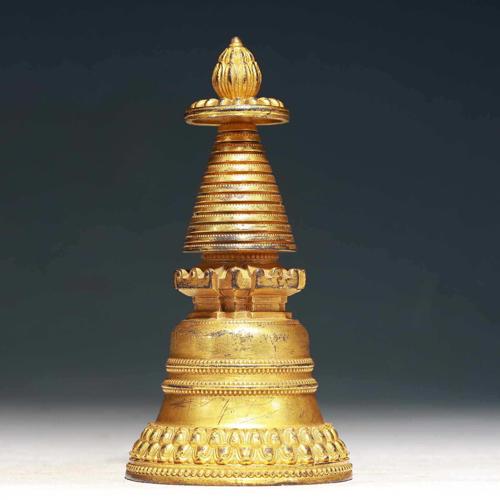 A Rare Gilt Bronze Pagoda - 4
