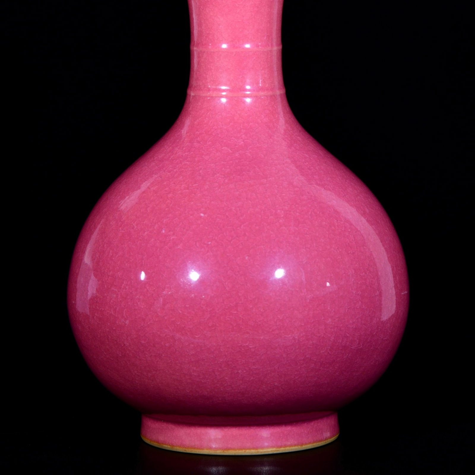 A Rare Ruby Red-Glazed Painted Gold Vase - 3