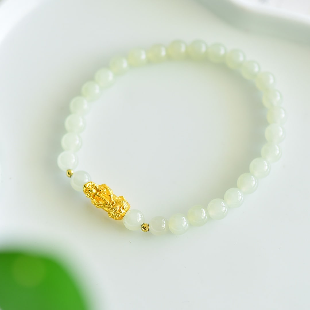 An Exquisite White Jade Bracelets - 4