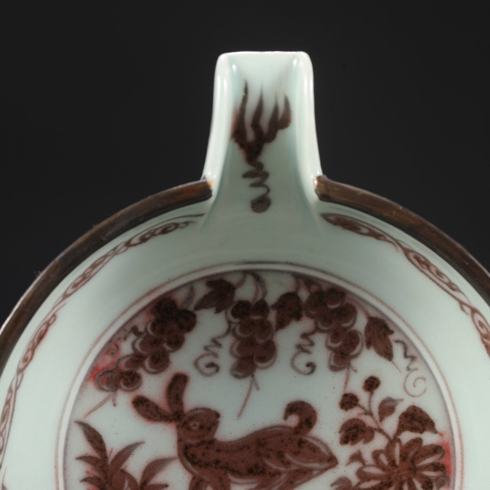 An Exquisite Underglaze-Red Rabbit Pattern Cup - 4