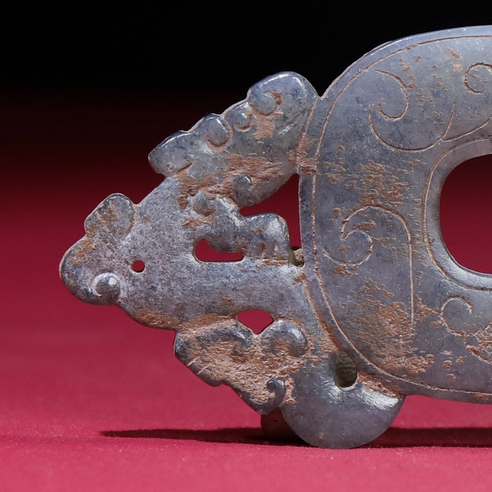 White Jade Dragon Pattern Pendant - 6