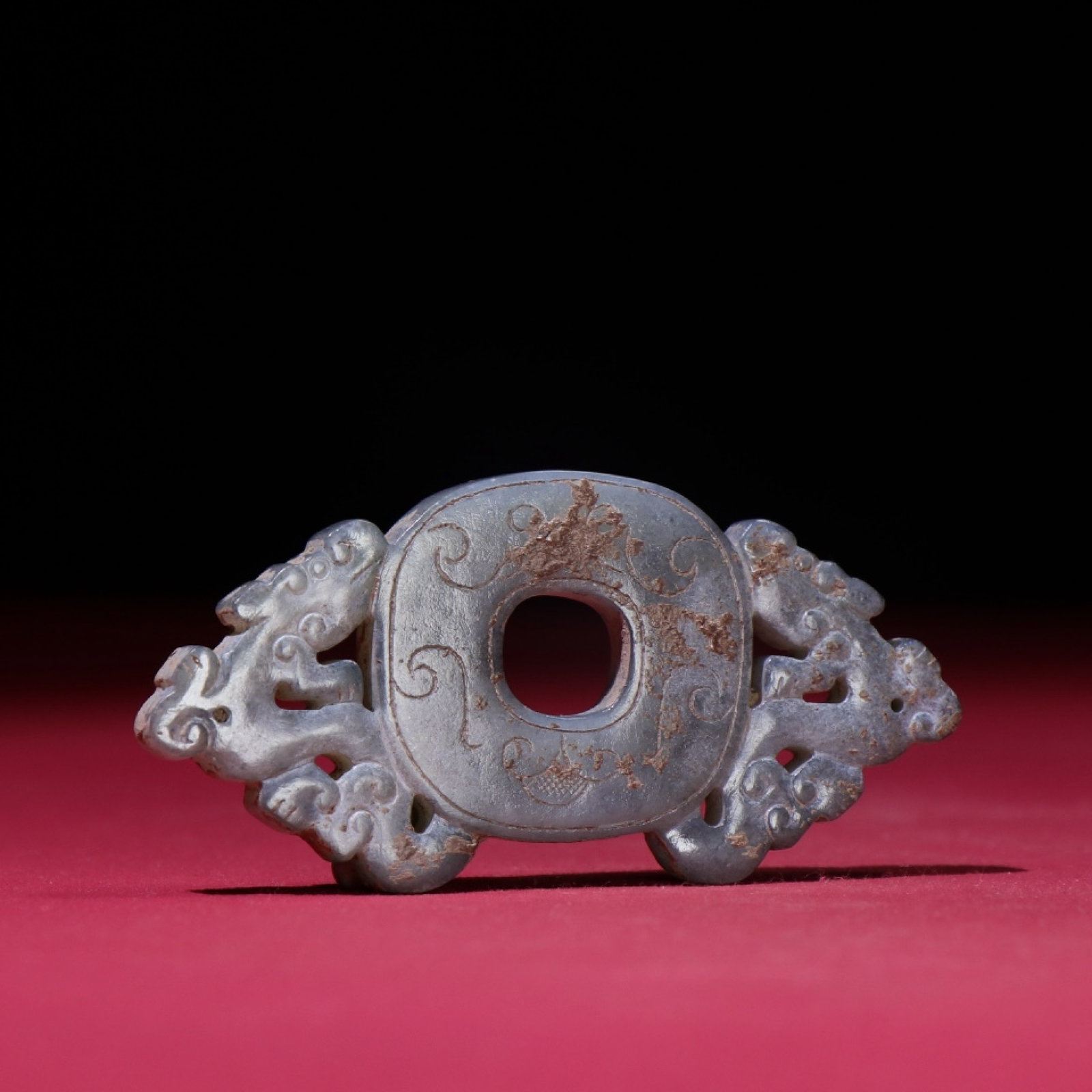 White Jade Dragon Pattern Pendant - 8