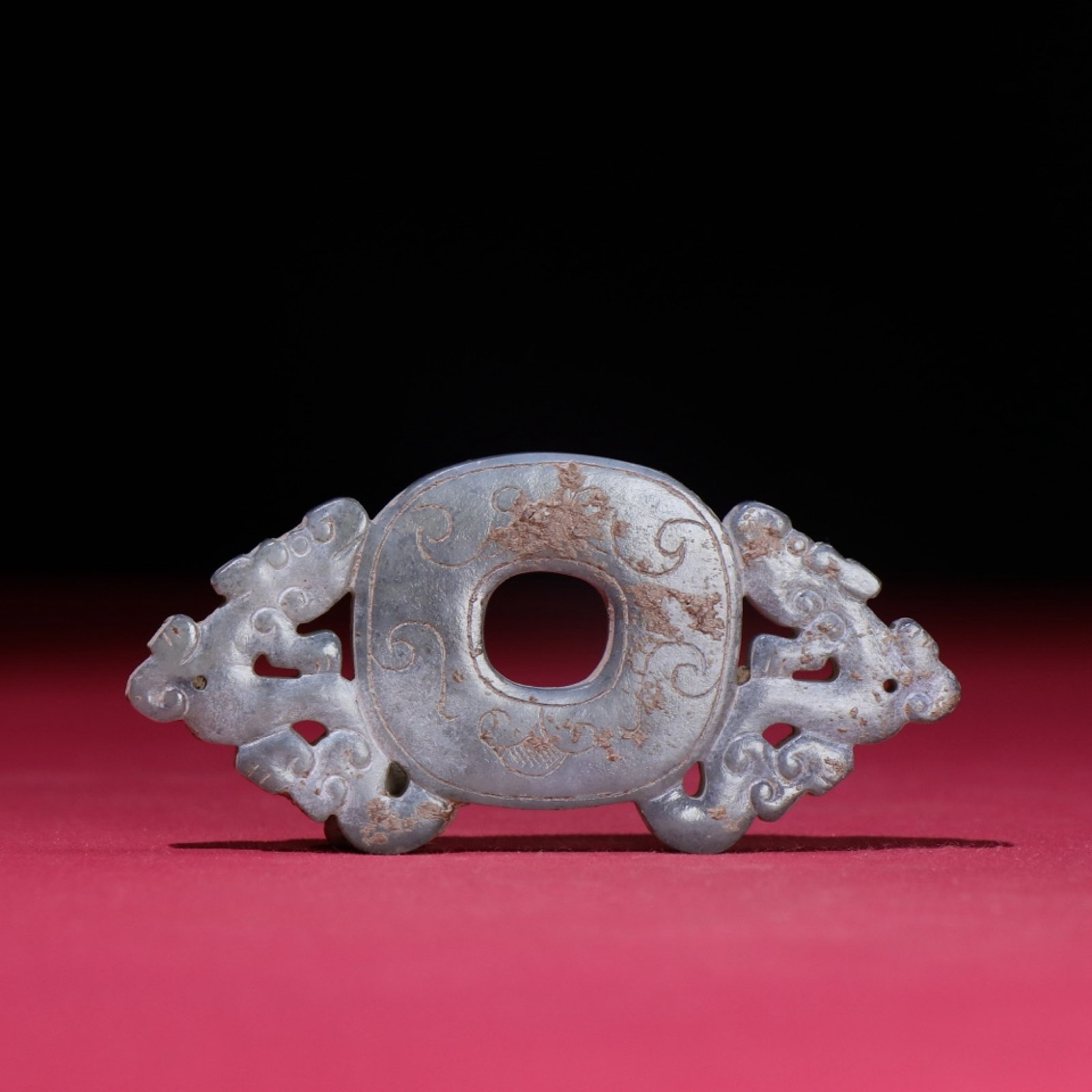 White Jade Dragon Pattern Pendant - 9