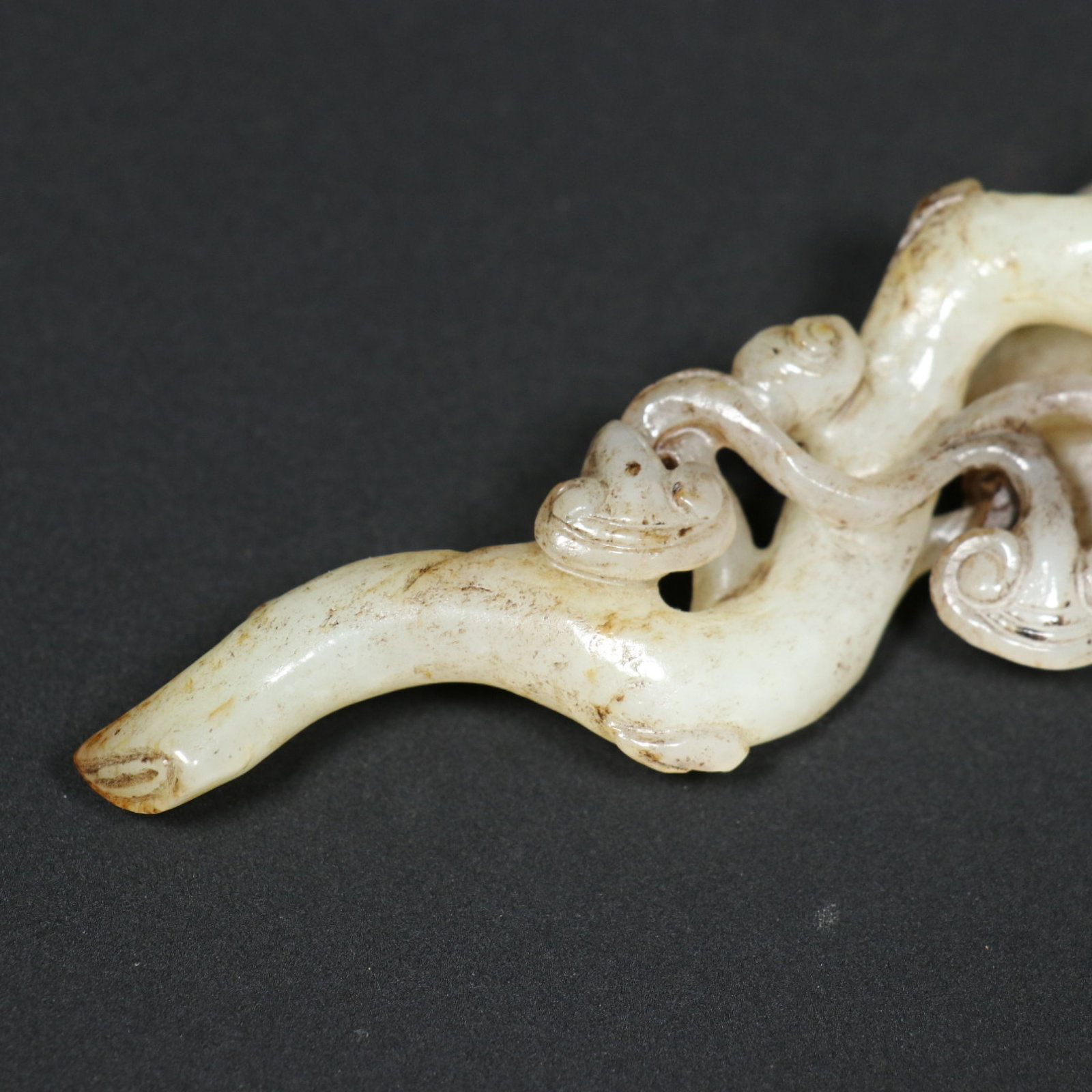 An Exquisite White Jade Ganoderma lucidum Pattern Ruyi - 8