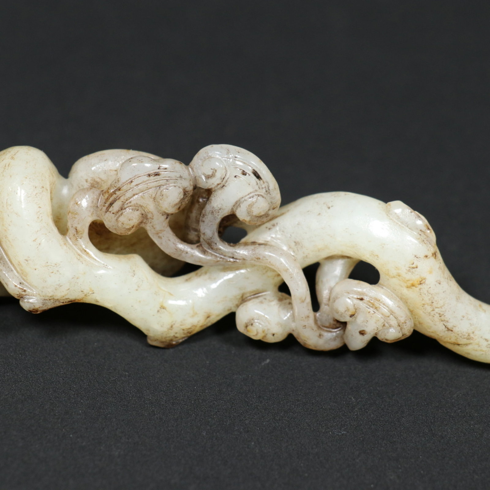 An Exquisite White Jade Ganoderma lucidum Pattern Ruyi - 9