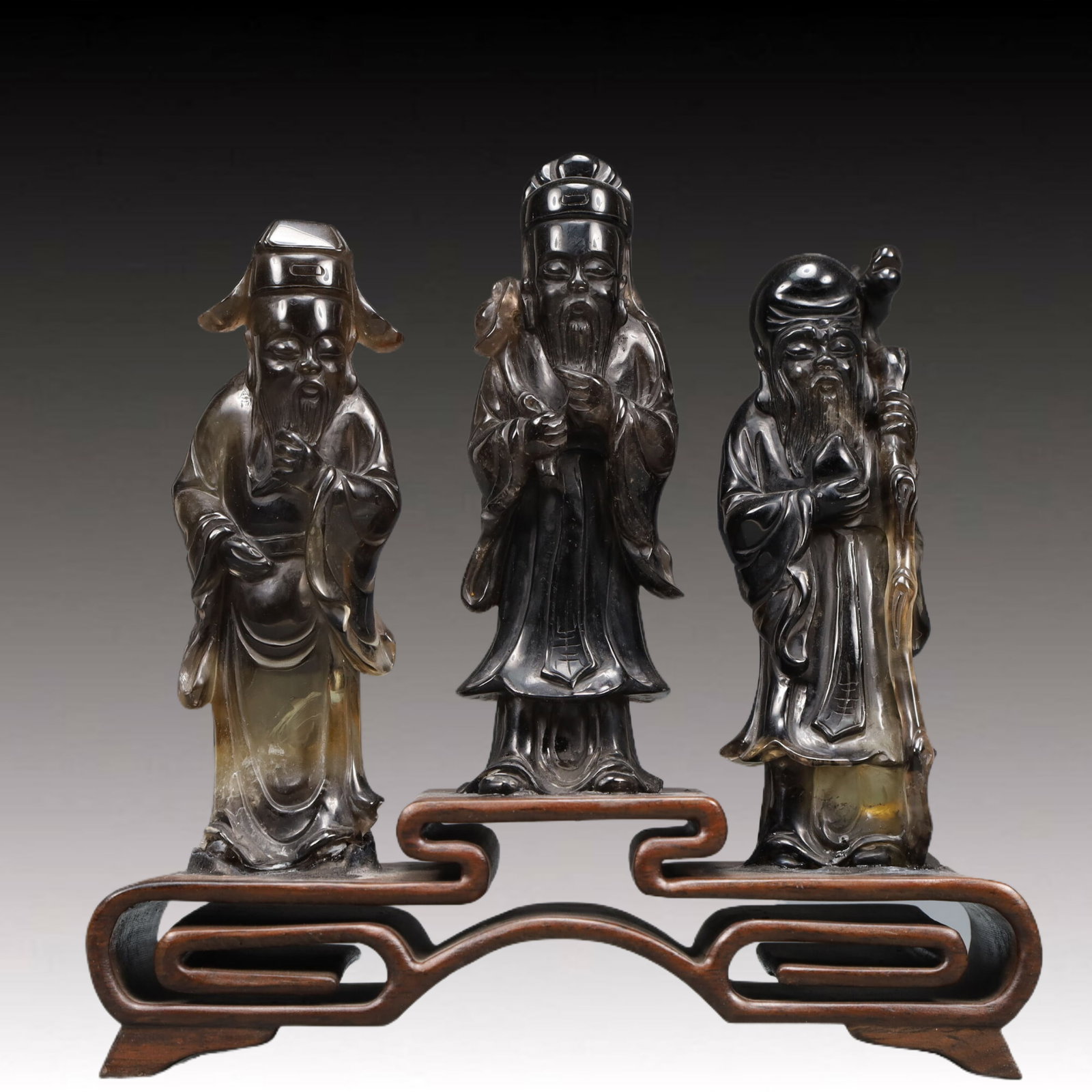 An Exquisite Crystal Figure Ornament: An Exquisite Crystal Figure Ornament,Qing Dynasty, China,Size:3.9inx2.4inx8.1in Weight:1050g 水晶人物摆件,中国清代