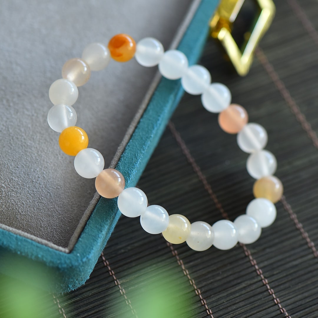 An Exquisite White Jade Bracelet: An Exquisite White Jade Bracelet,Size:0.3in*23 白玉手串