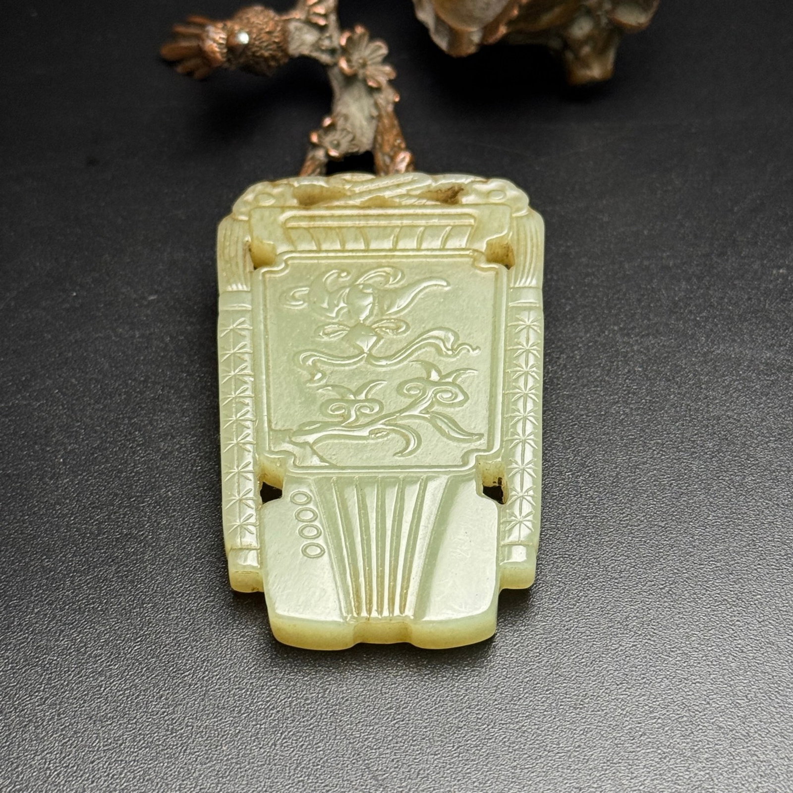 An Exquisite White Jade Beast Pattern Pendant - 6