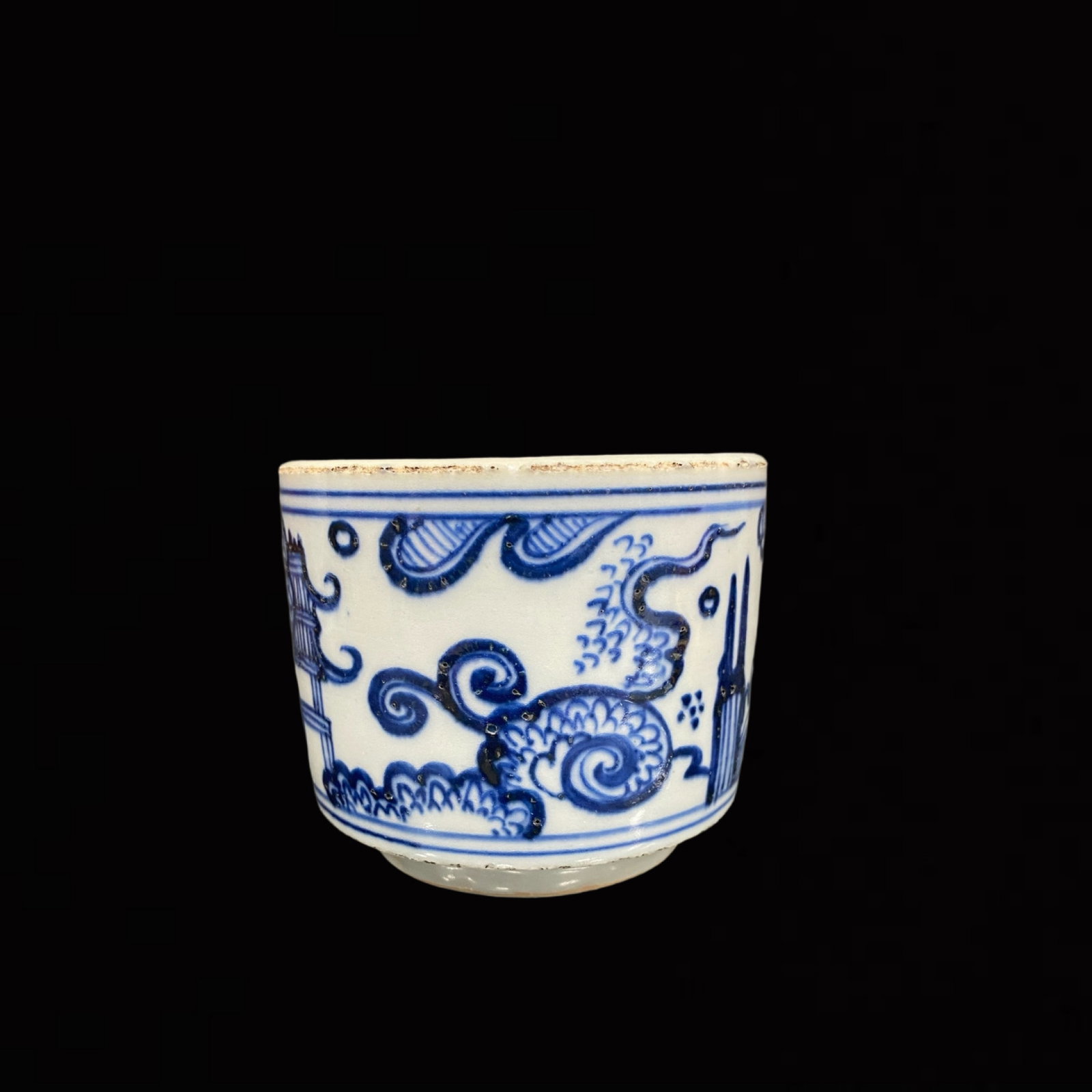 An Exquisite Blue and White Auspicious Cloud Pattern Jar - 3