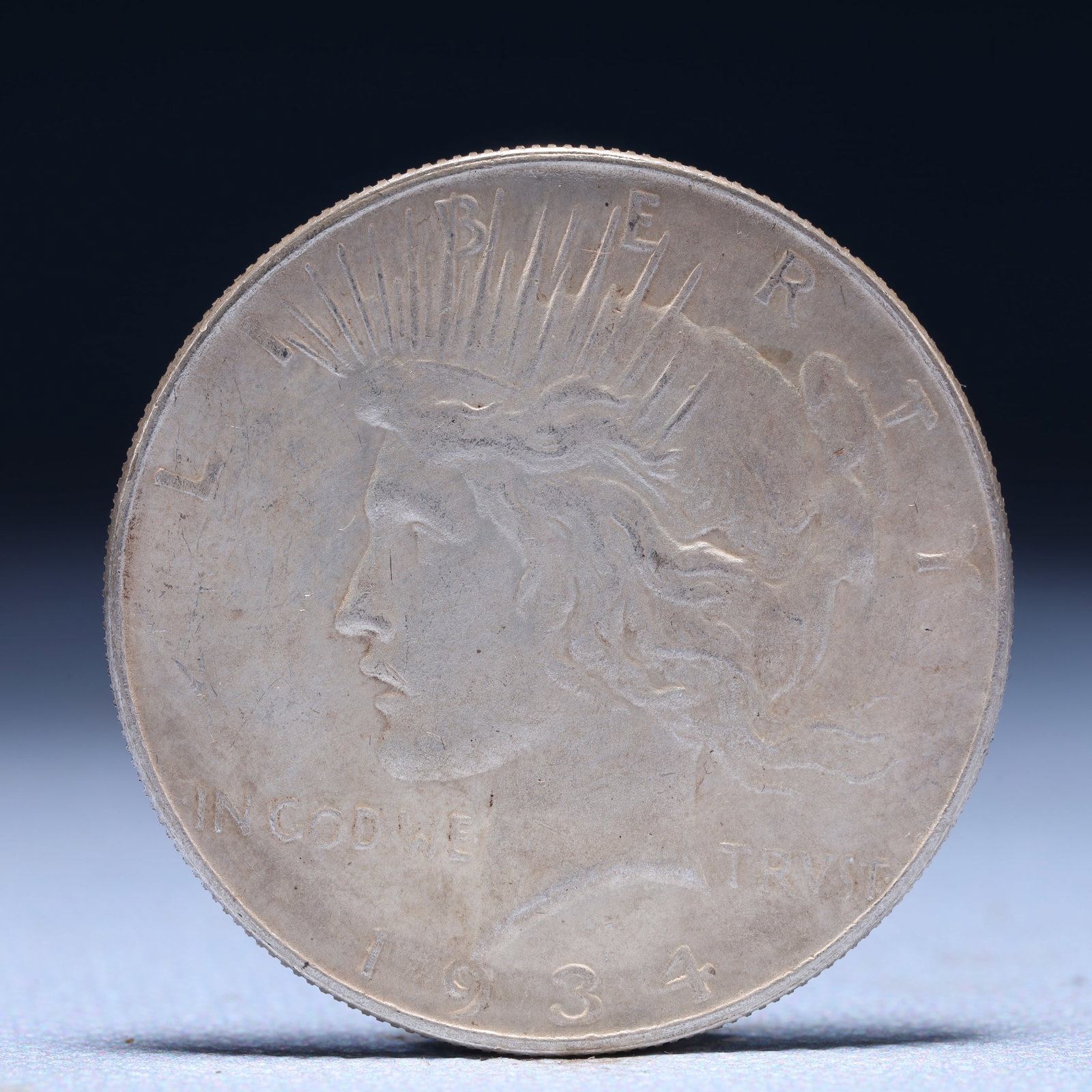 Liberty In God We Trust 1934 Sterling Silver One Dollar Coin (1 of 2)
