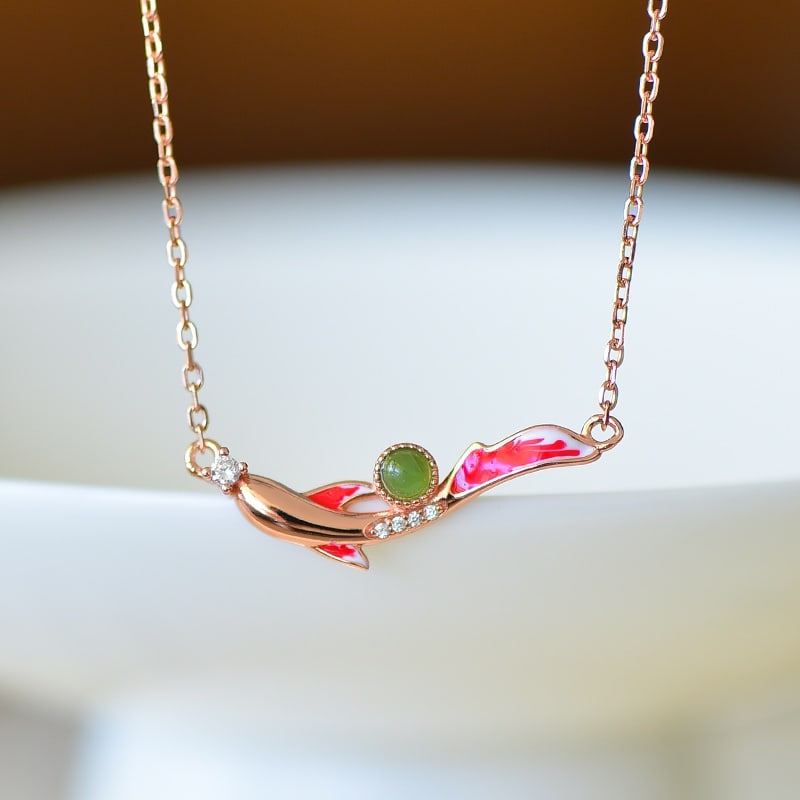 An Exquisite Sterling Silver-Gold Plated Inlaid Jasper Enamel Pendant,Inlaid Diamond: An Exquisite Sterling Silver-Gold Plated Inlaid Jasper Enamel Pendant,Inlaid Diamond,Size:3mmx3mm
